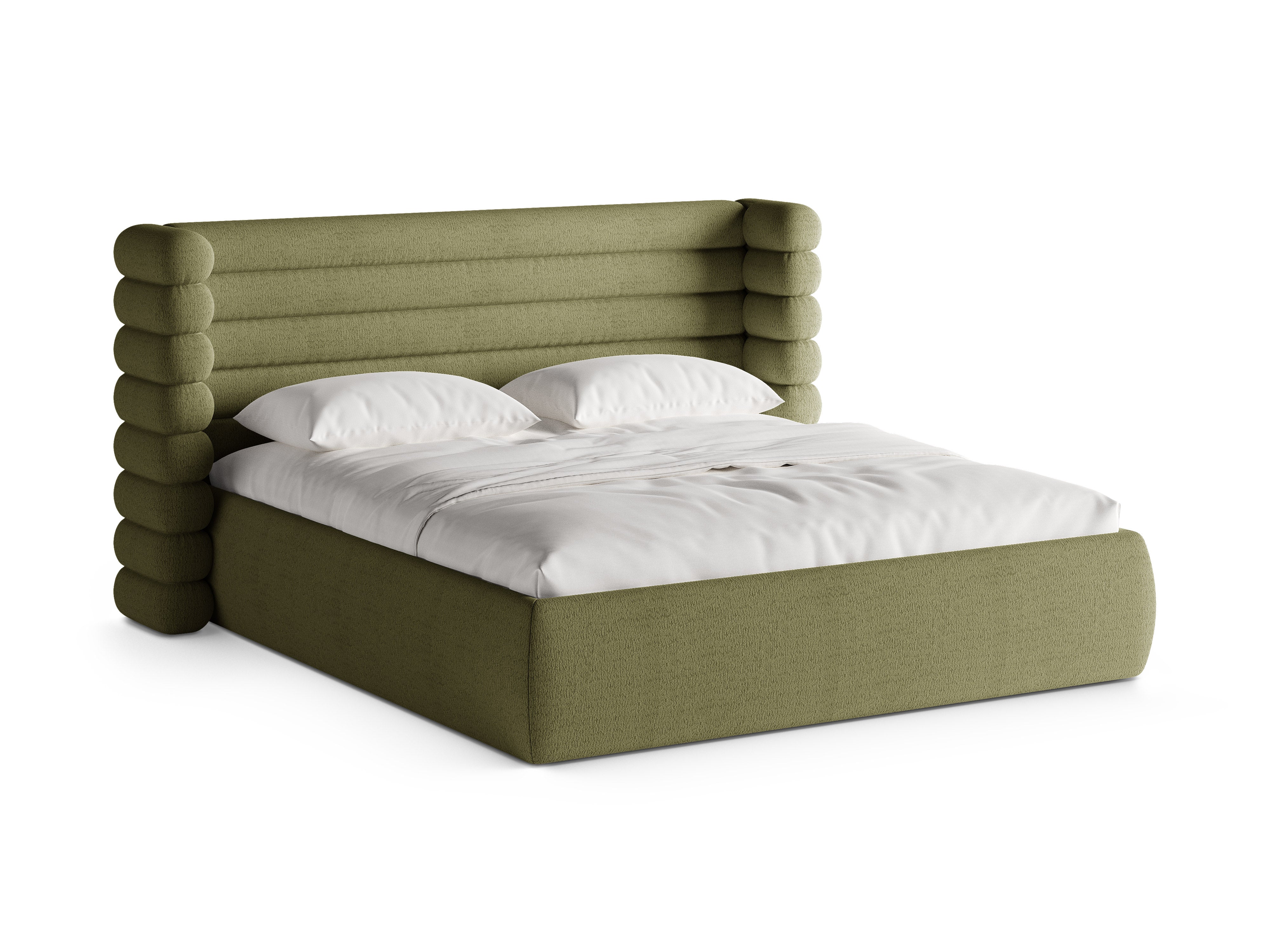 MOUNT olive boucle bed