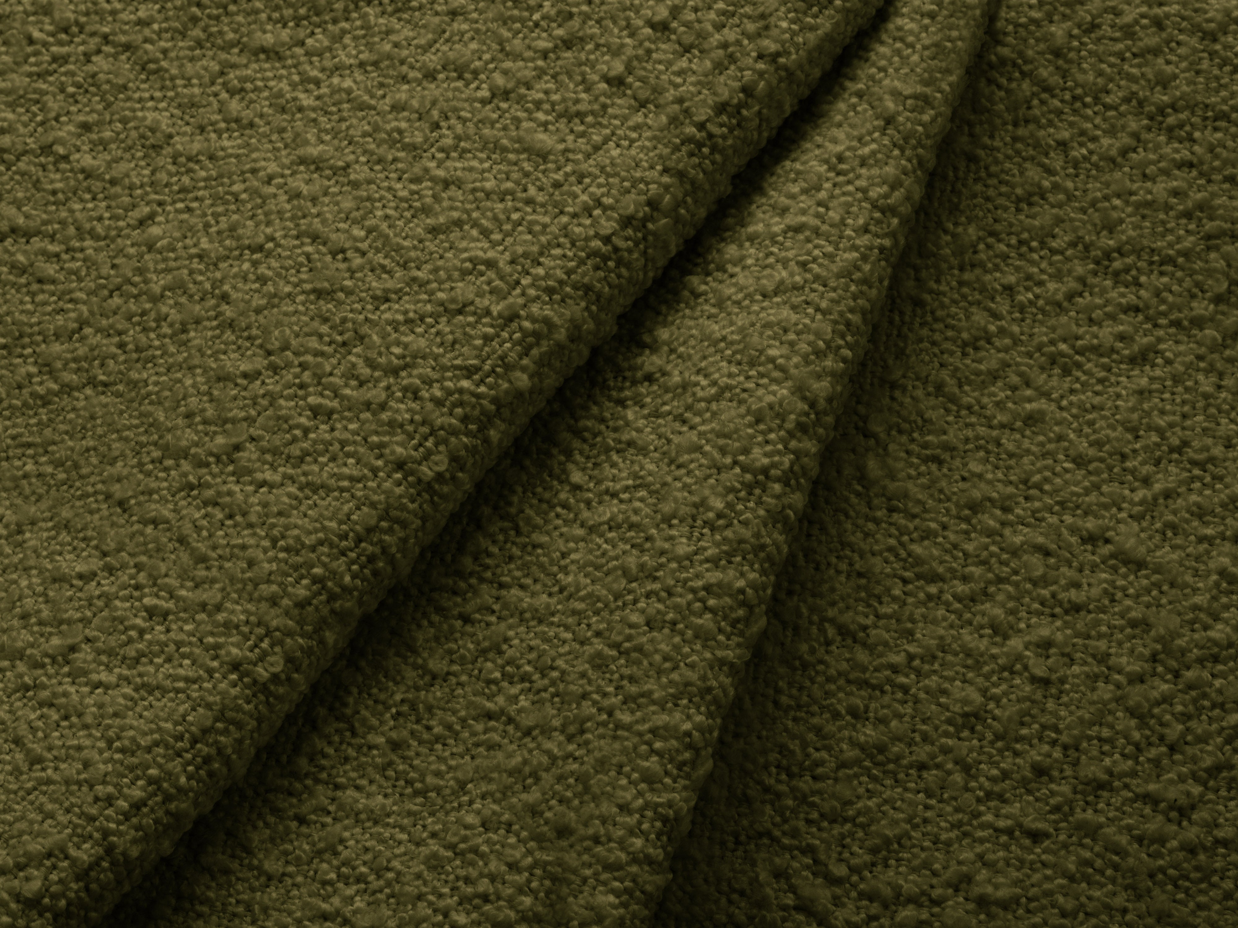 LUPINE Bed in Dark Olive Green Boucle