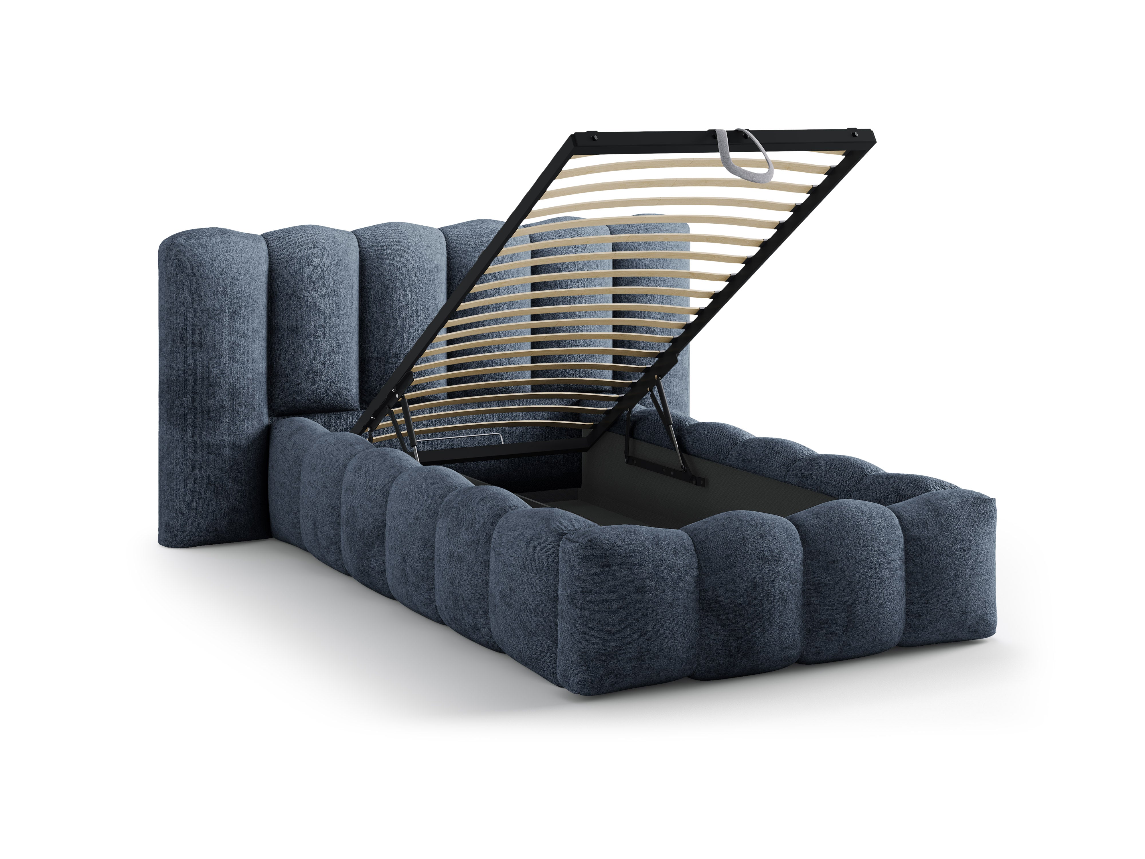 Bed LUPINE donkerblauw chenille