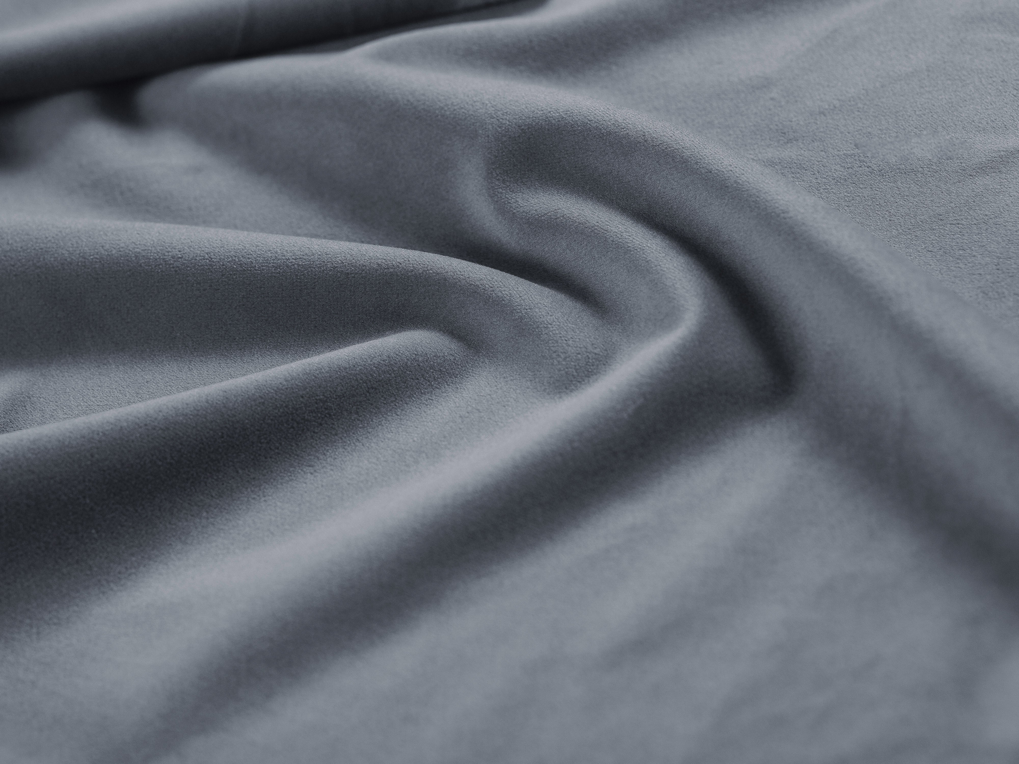 enkel velours bed met opbergruimte voor beddengoed ALLISON blauw