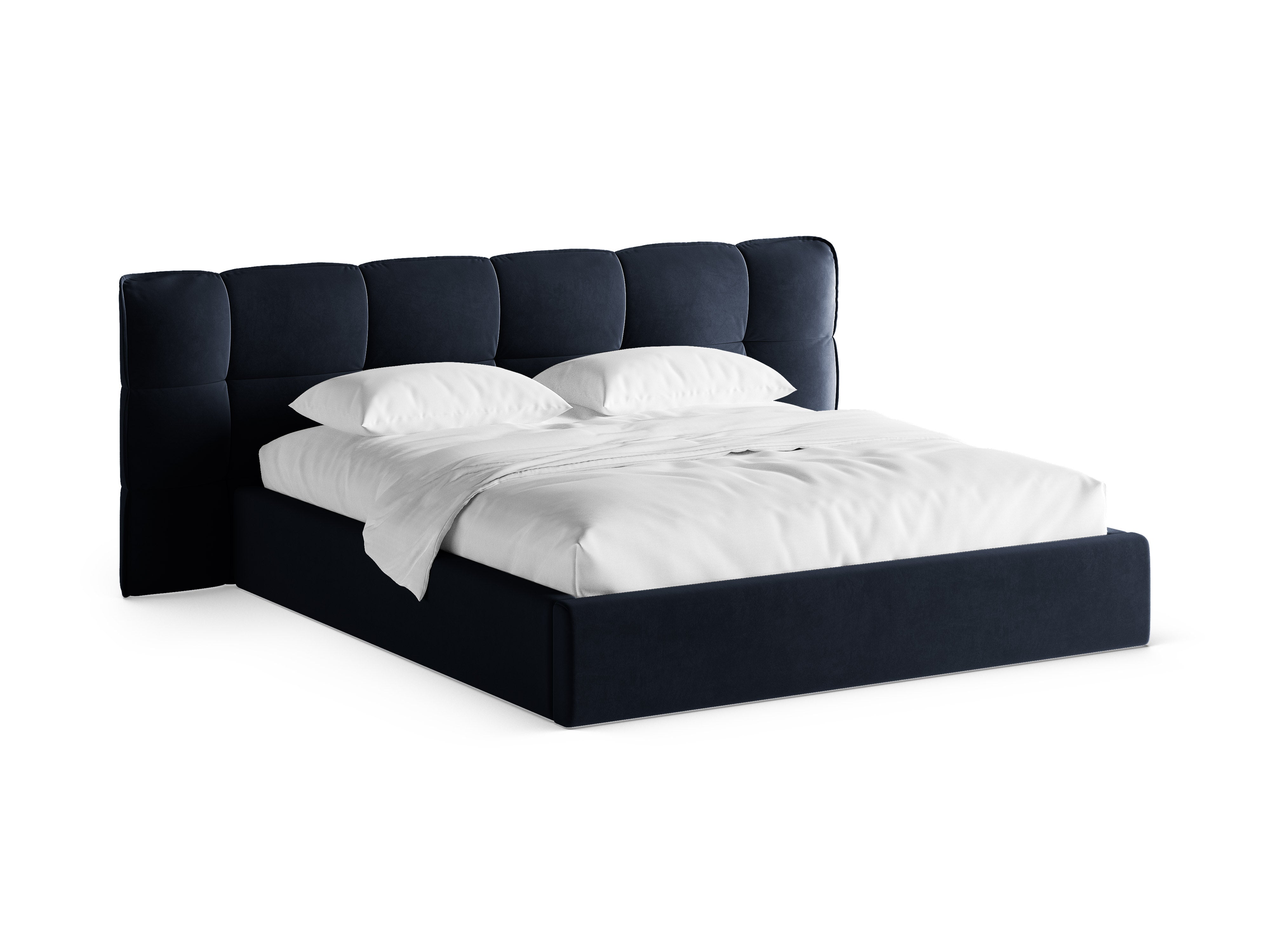 Velvet Bed with Storage ERIC Royal Blue