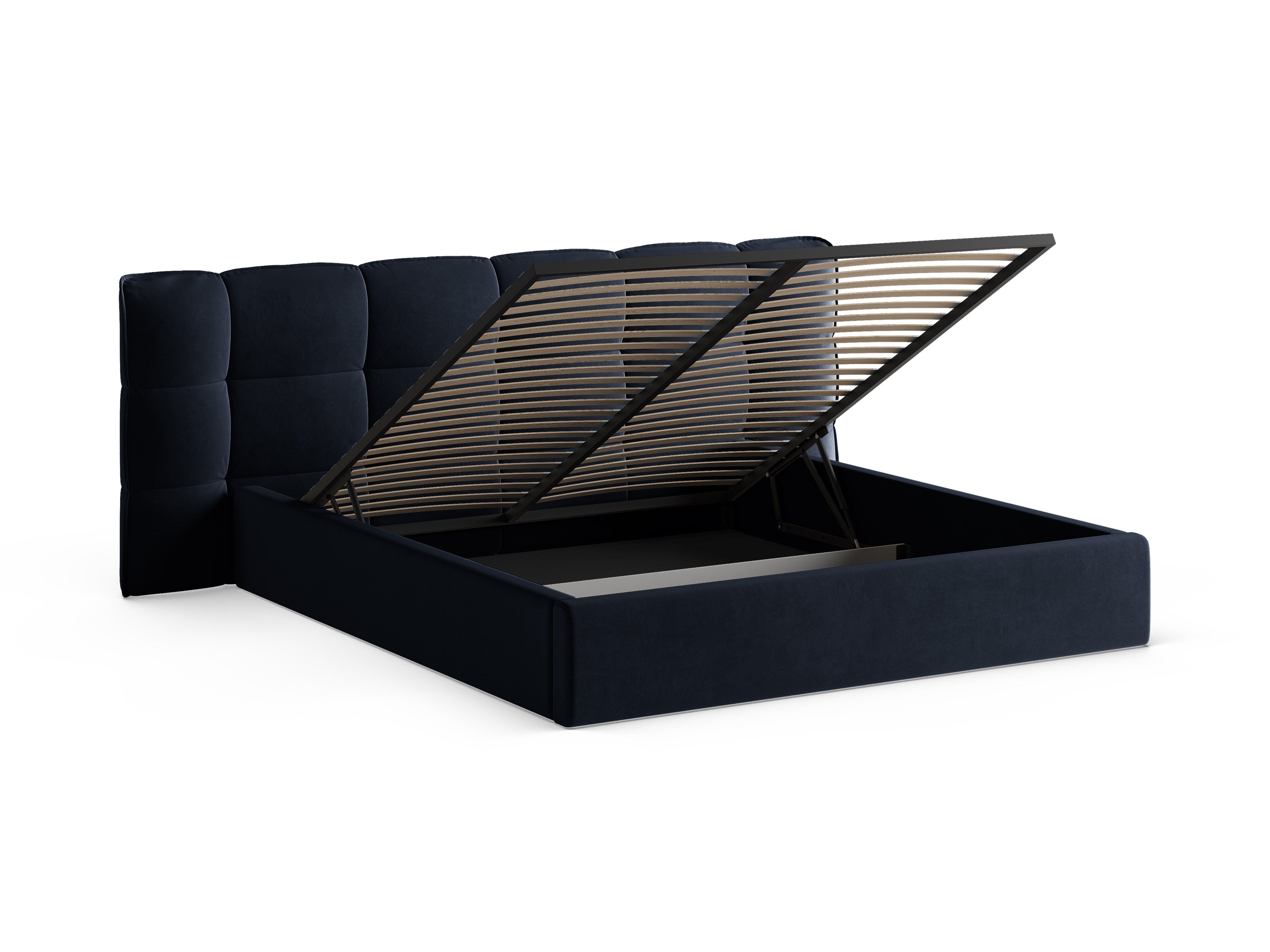 Velvet Bed with Storage ERIC Royal Blue