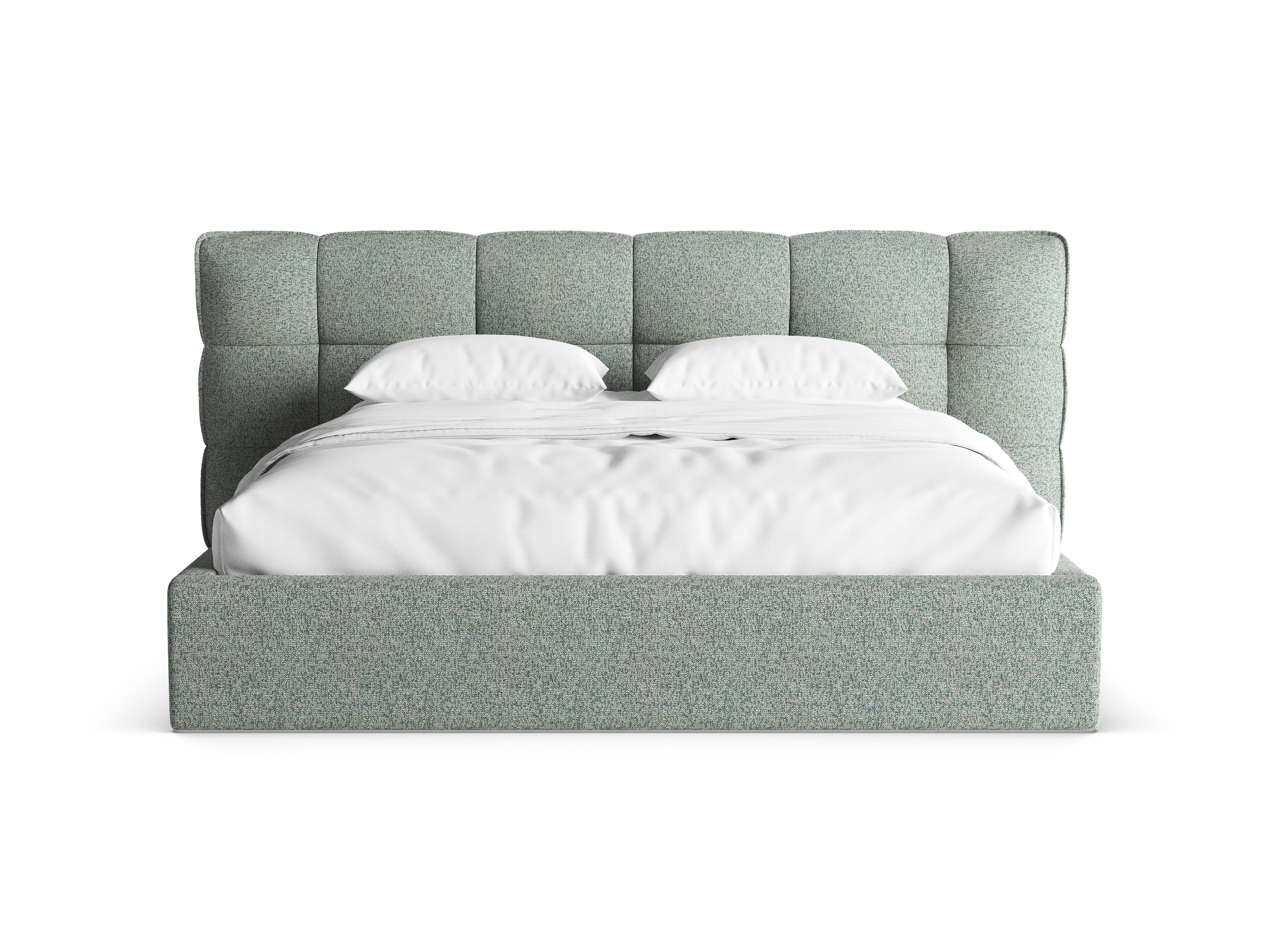 Bed met opbergruimte ERIC groen mos melange