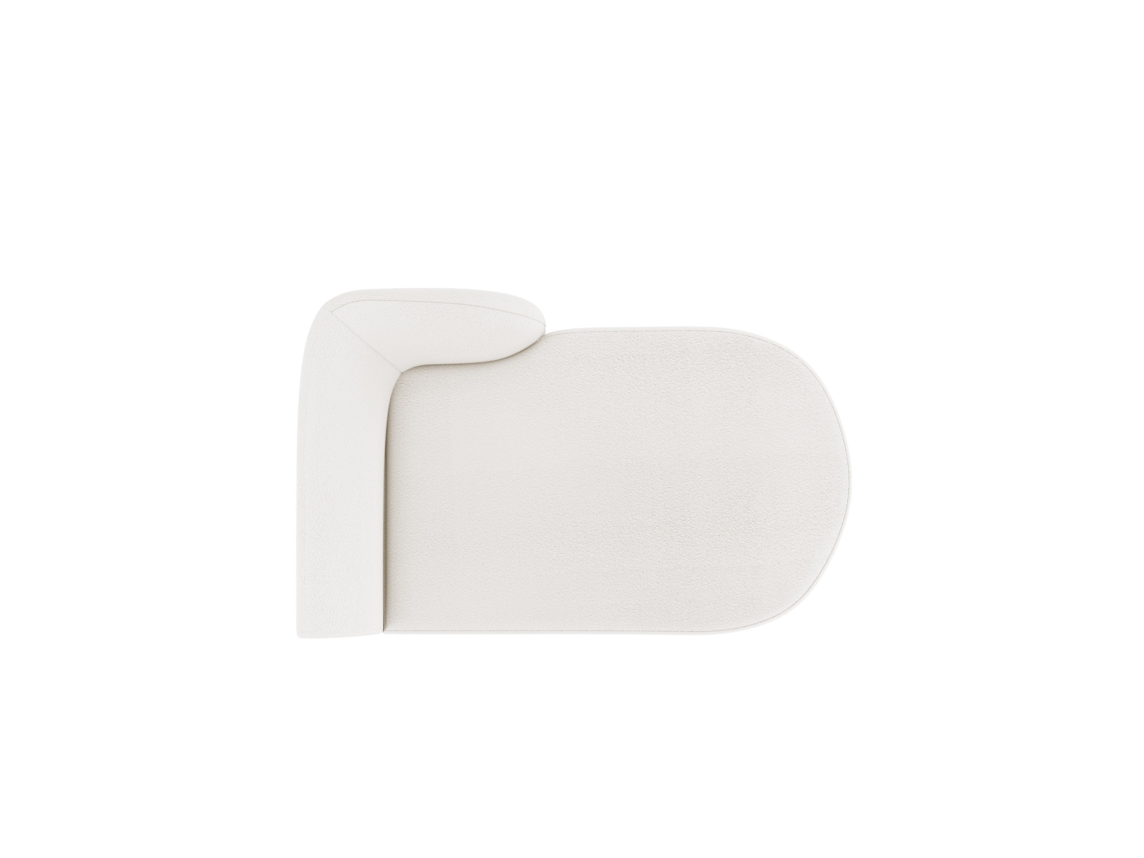 Right-facing chaise longue MILEY white boucle