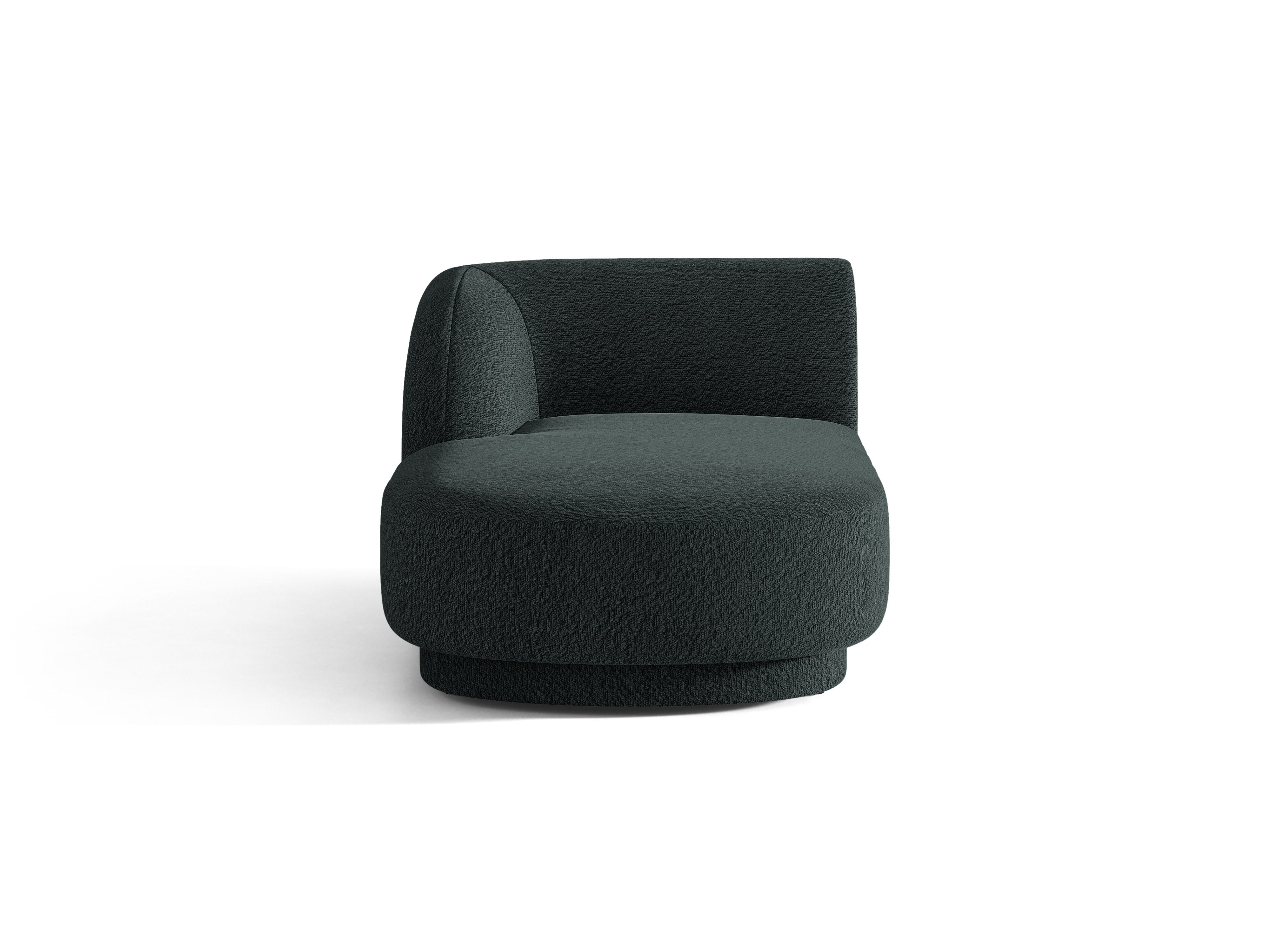 Szezlong links MILEY zwart boucle
