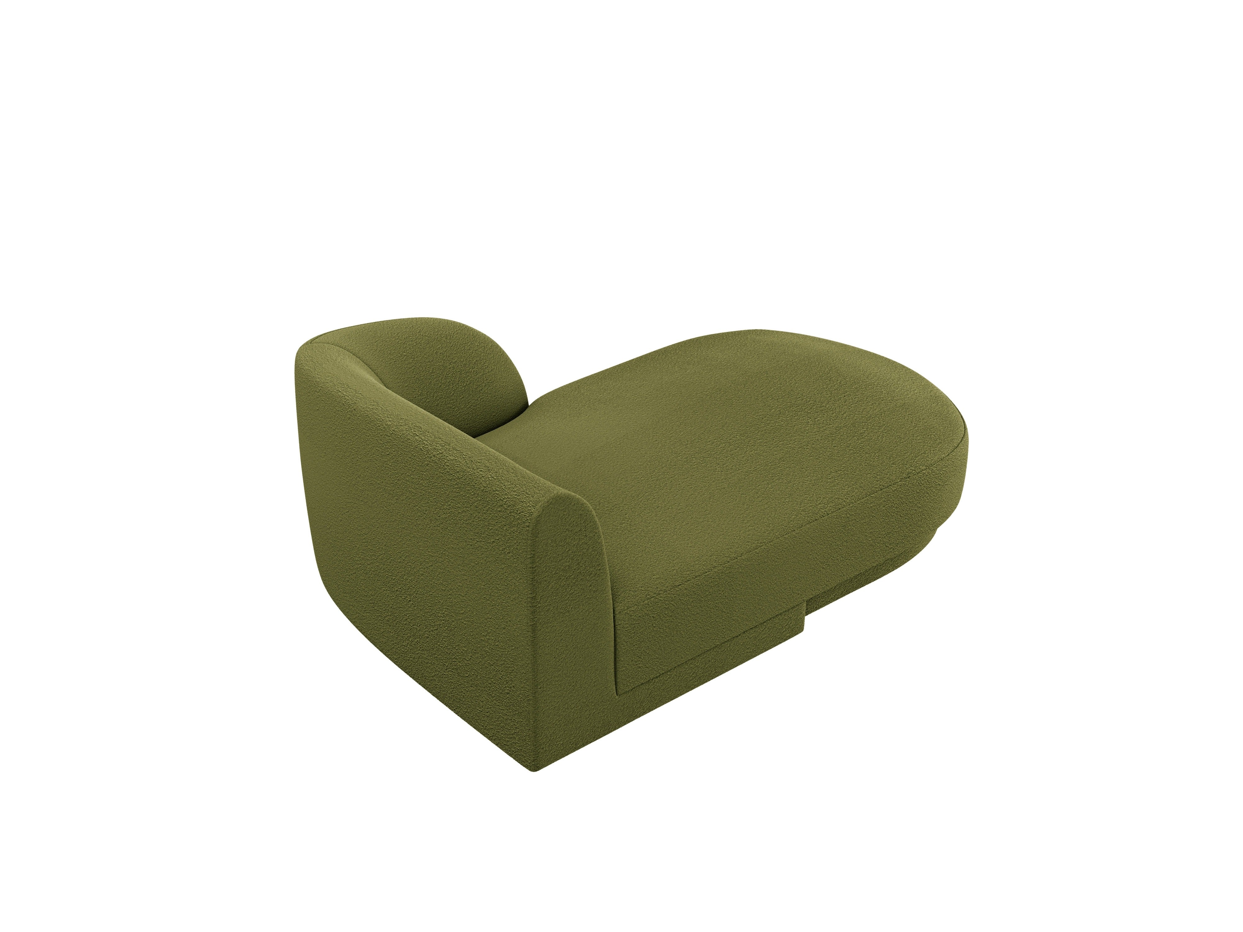 Rechthoekige chaise longue MILEY groene boucle
