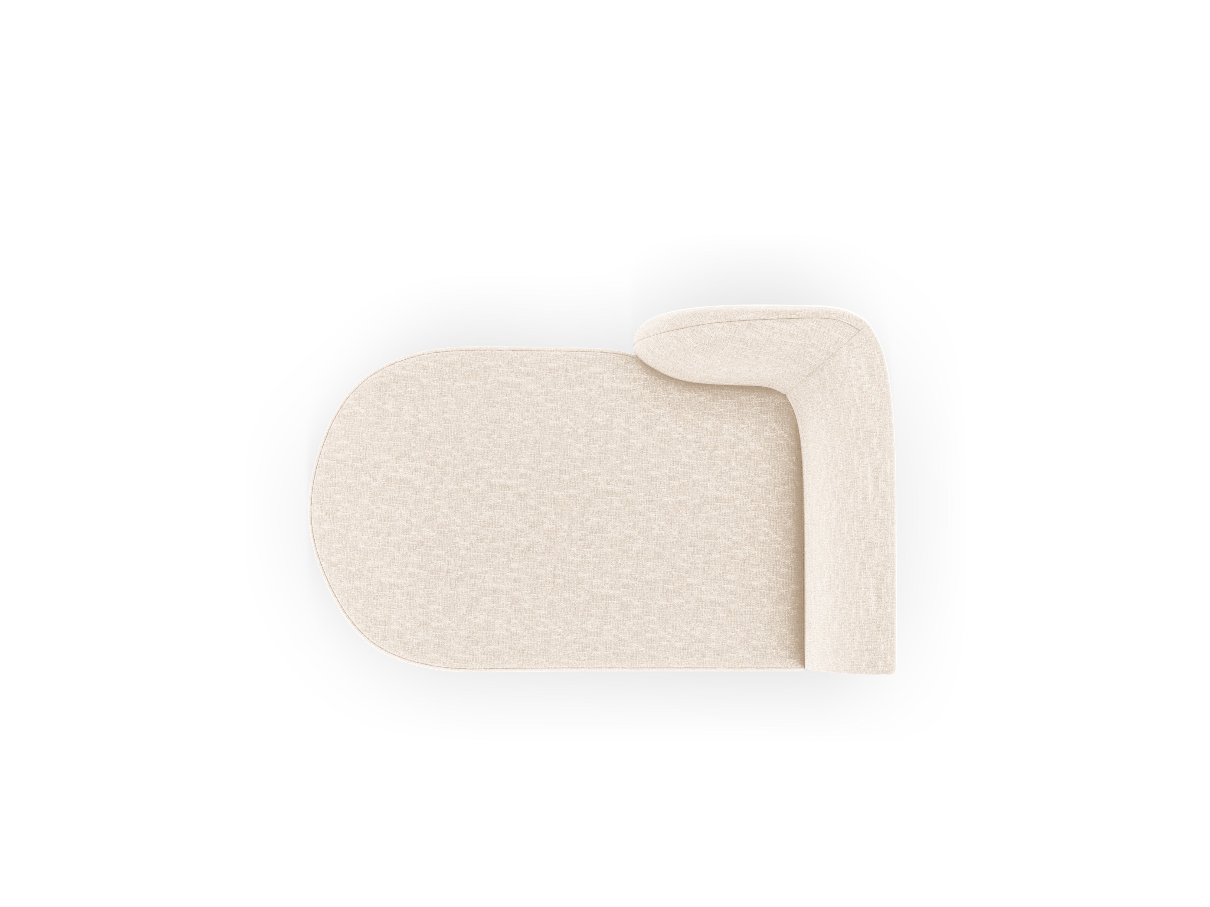 Linksseitiger Sessel MILEY Elfenbein Chenille