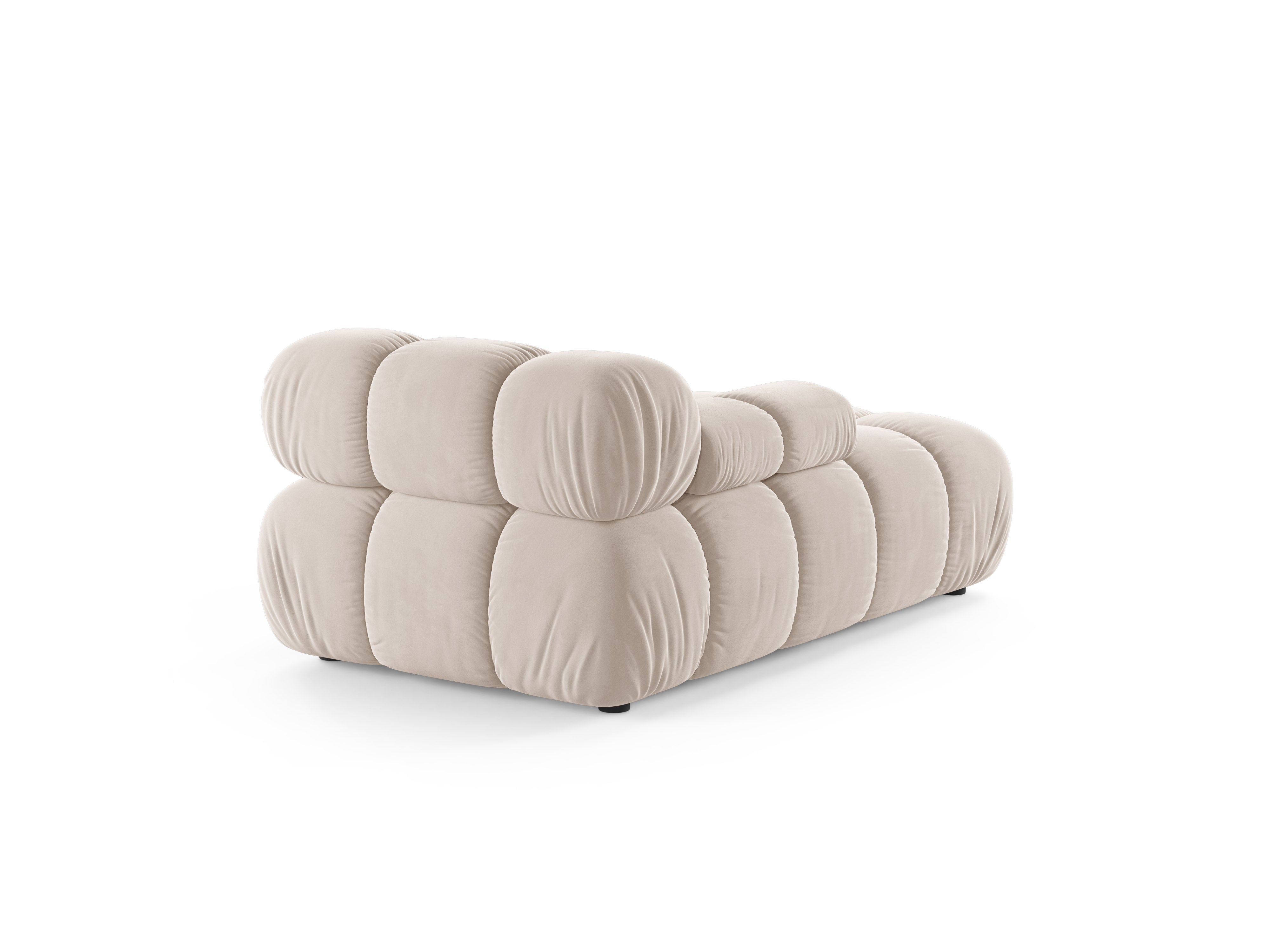 Linker chaise longue BELLIS lichtbeige velours
