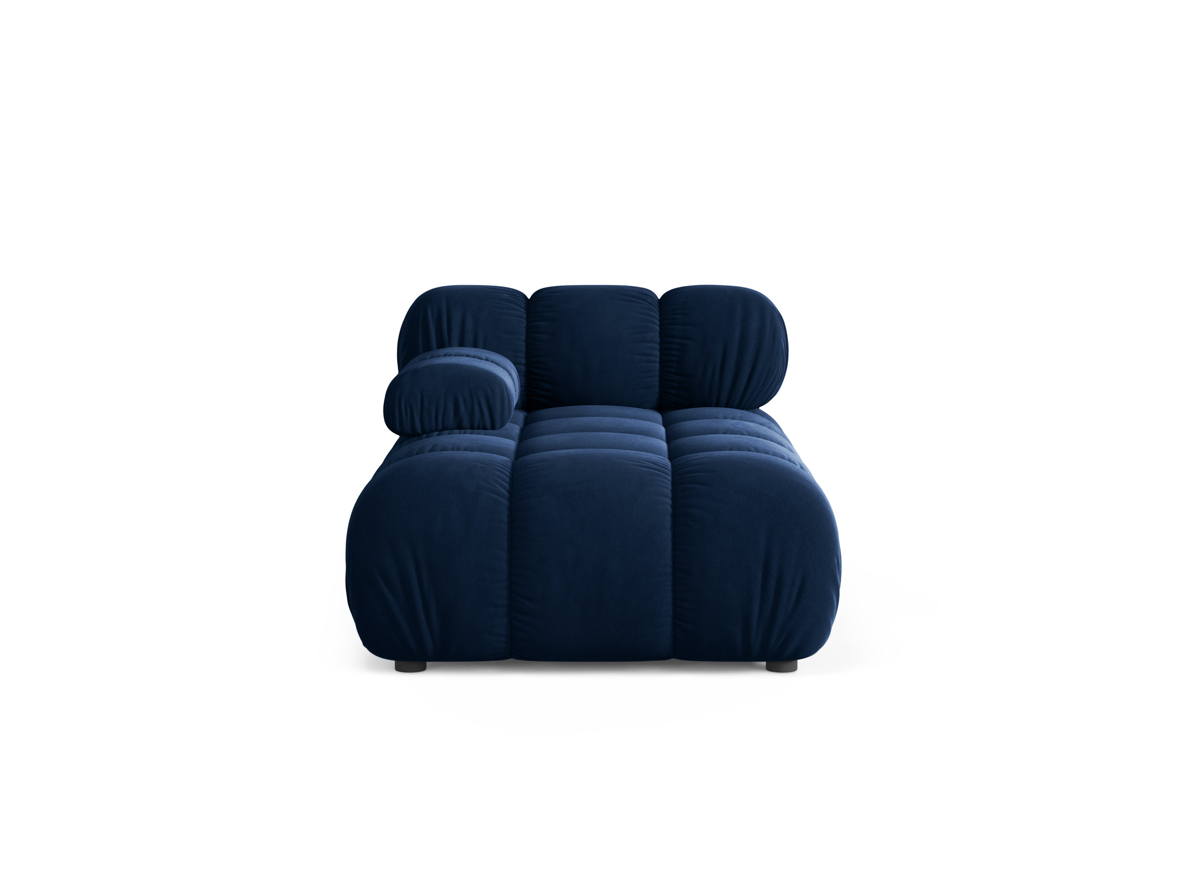 Velours ligstoel links BELLIS koninklijk blauw