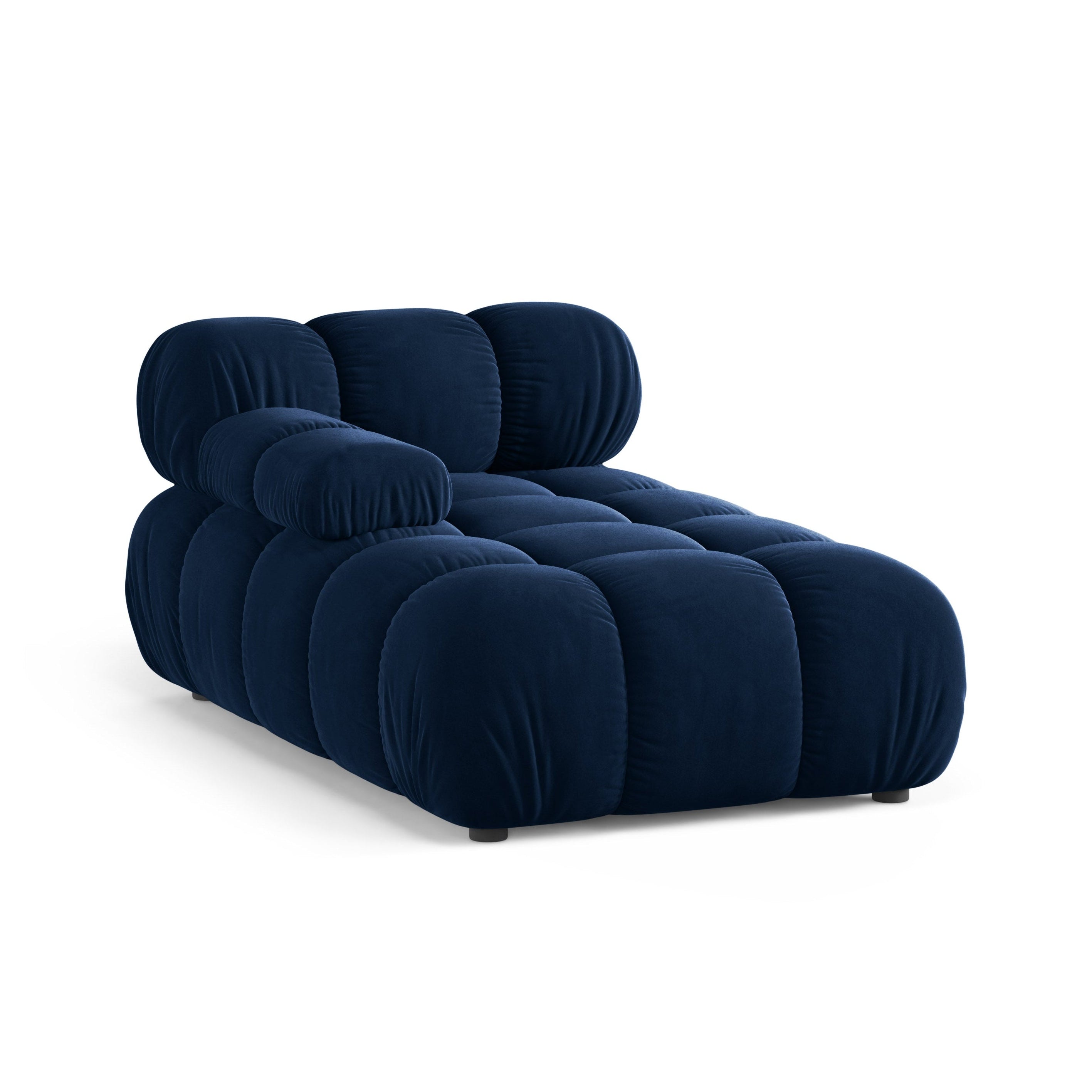 Velours ligstoel links BELLIS koninklijk blauw
