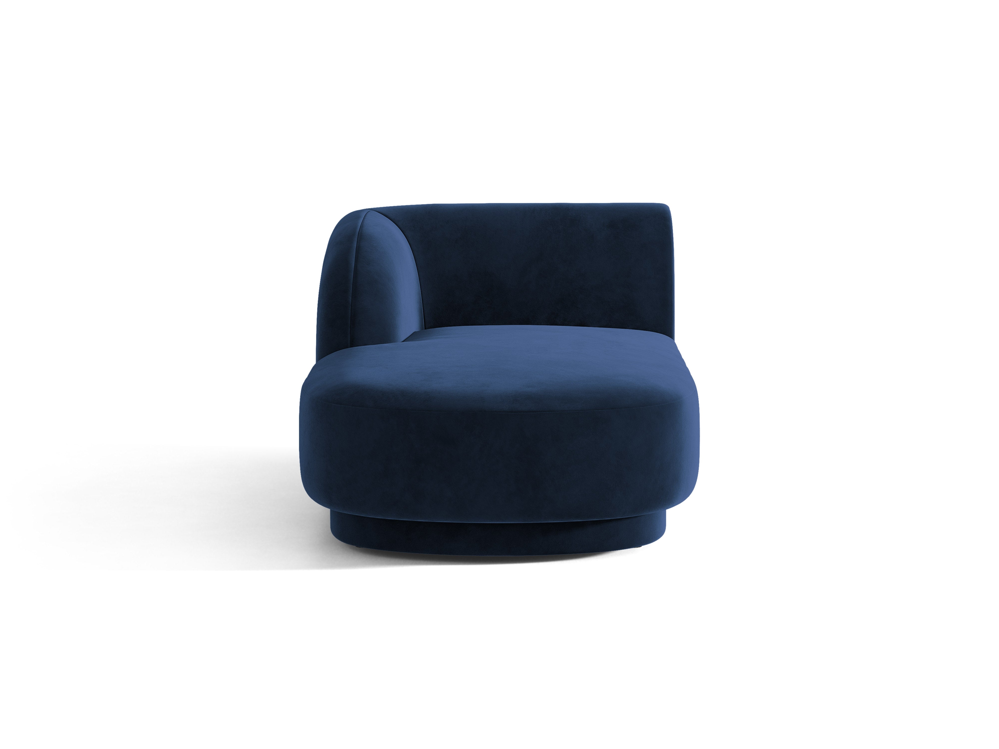 MILEY koninklijk blauwe linkszijdige fluwelen chaise longue