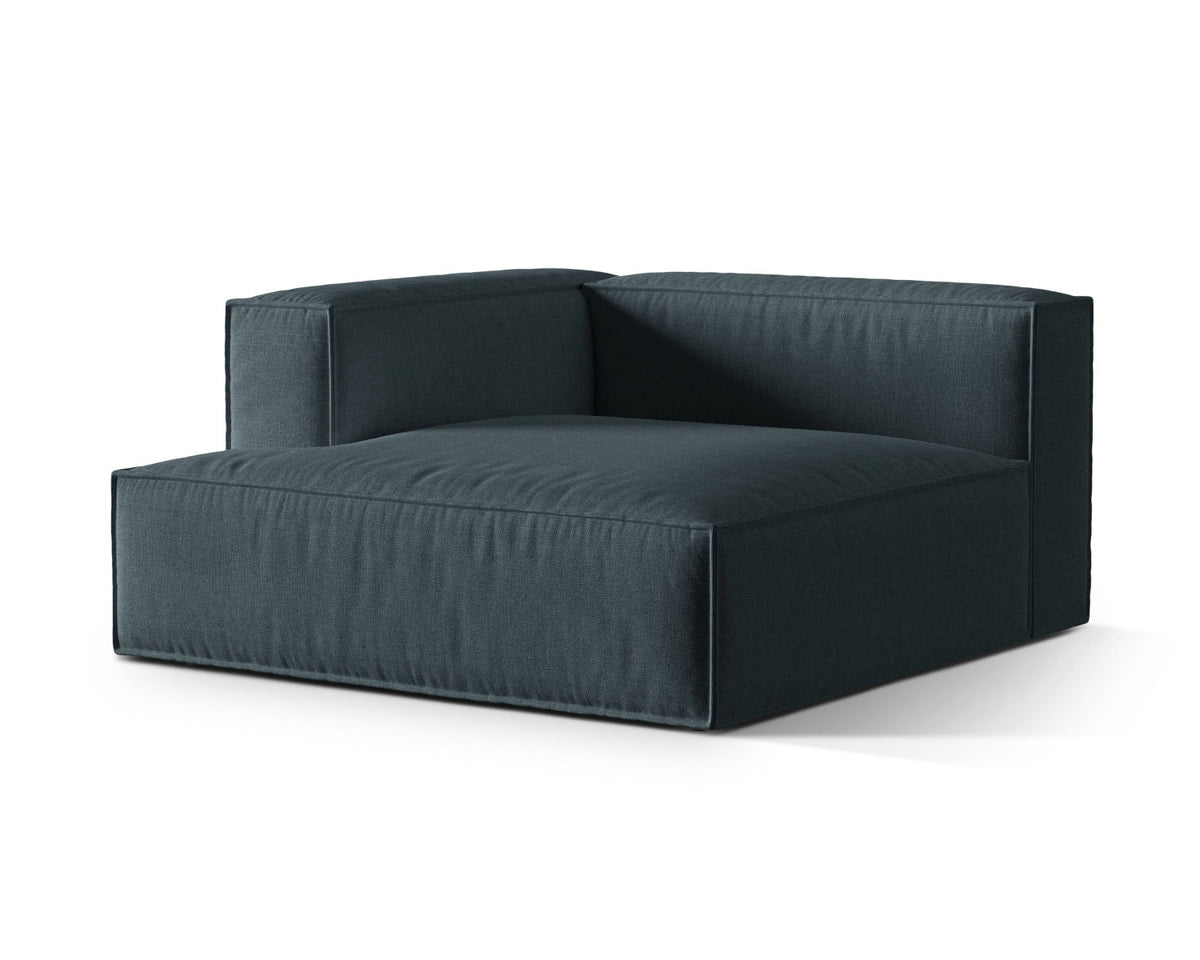 Szezlong lewostronny szeroki NURIA ciemny petrol – ujęcie boczne