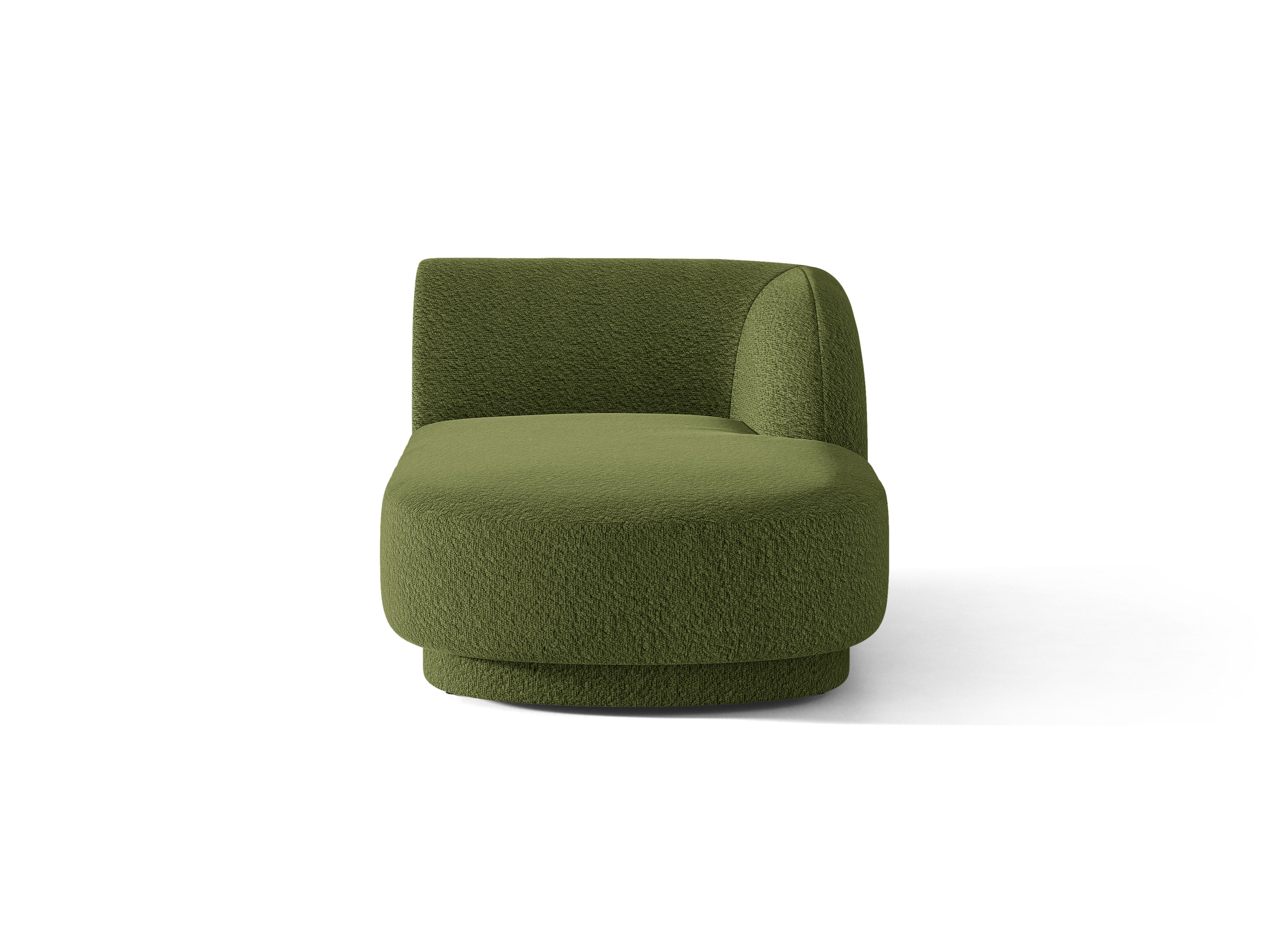 Rechthoekige chaise longue MILEY groene boucle