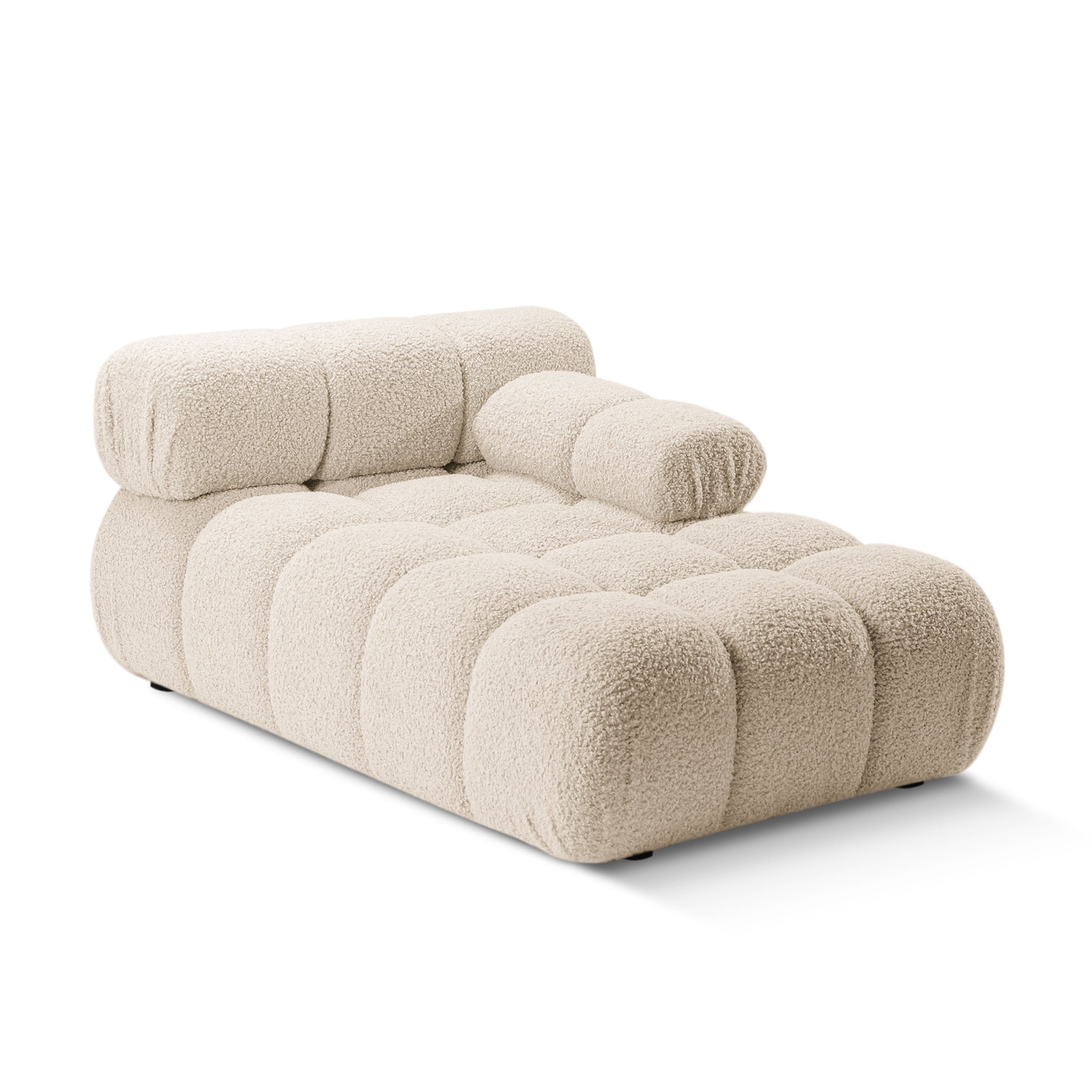 Rechters chaise longue BELLIS in beige bouclé