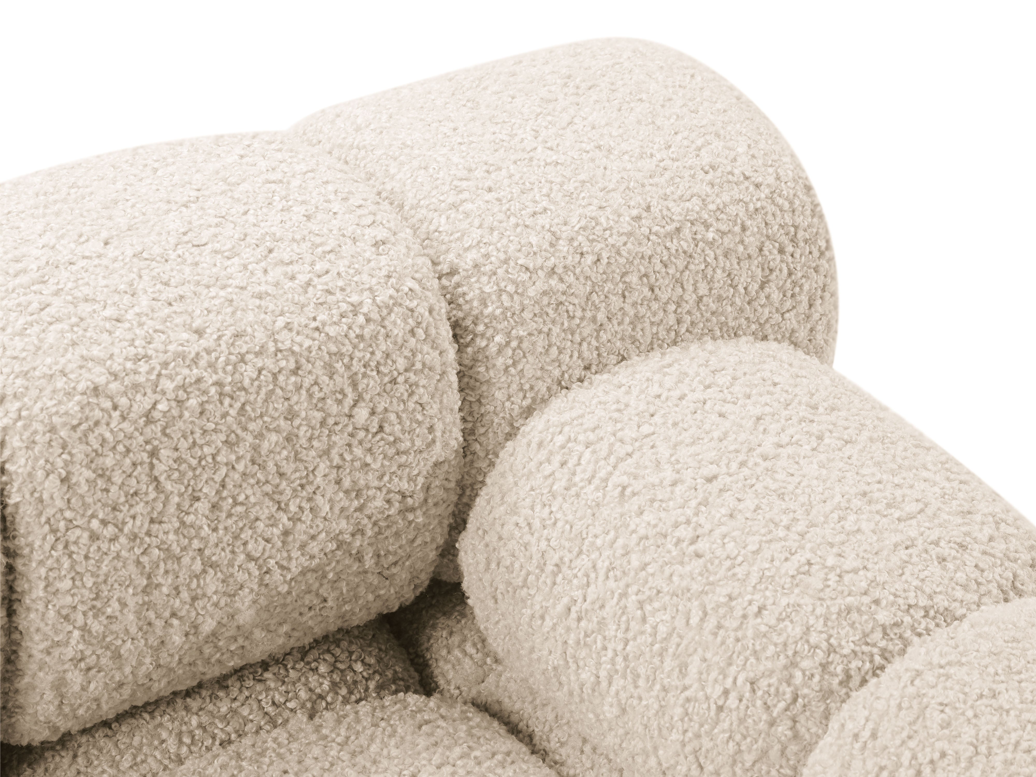 Rechters chaise longue BELLIS in beige bouclé