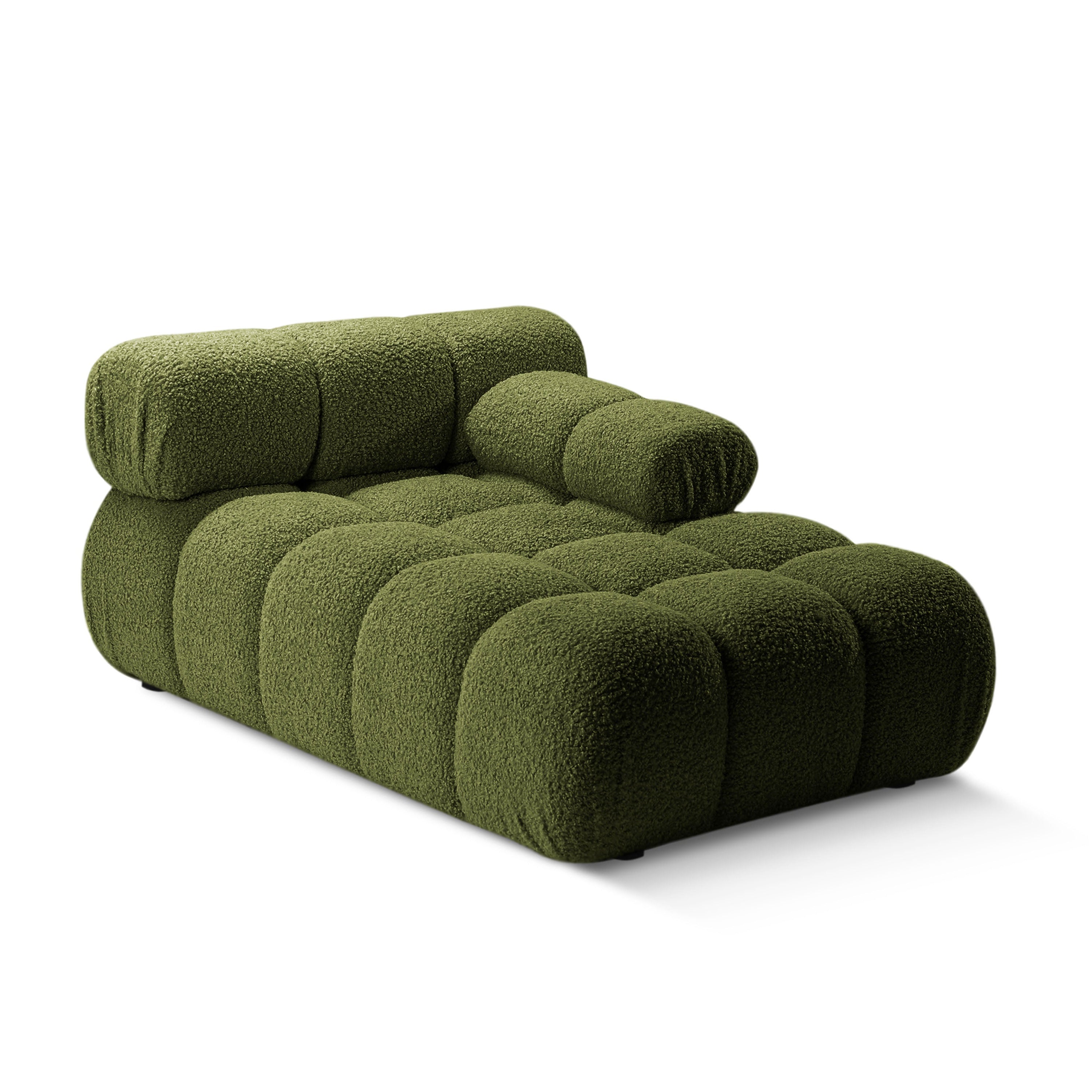 Rechters chaise longue BELLIS in groene boucle