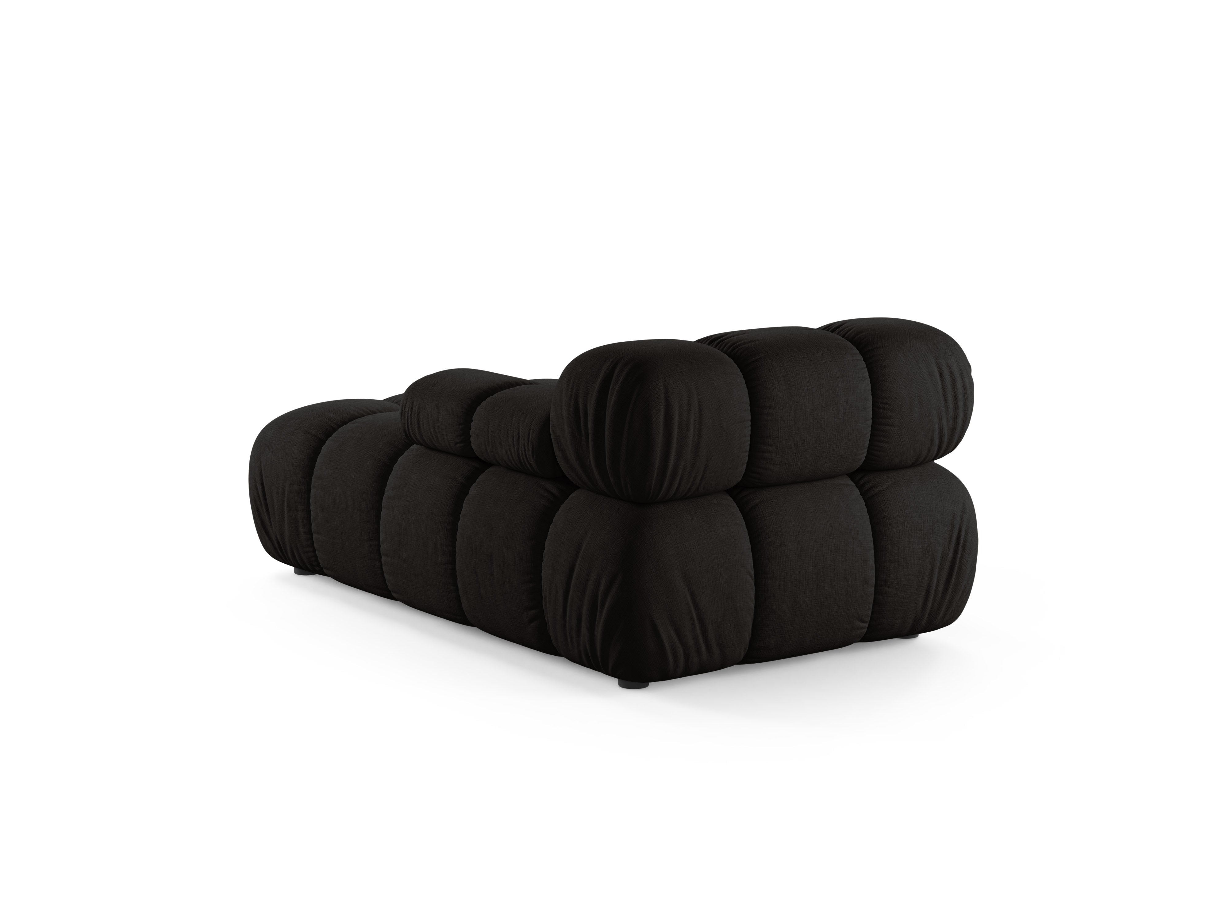 Rechtersided BELLIS chaise longue in zwart
