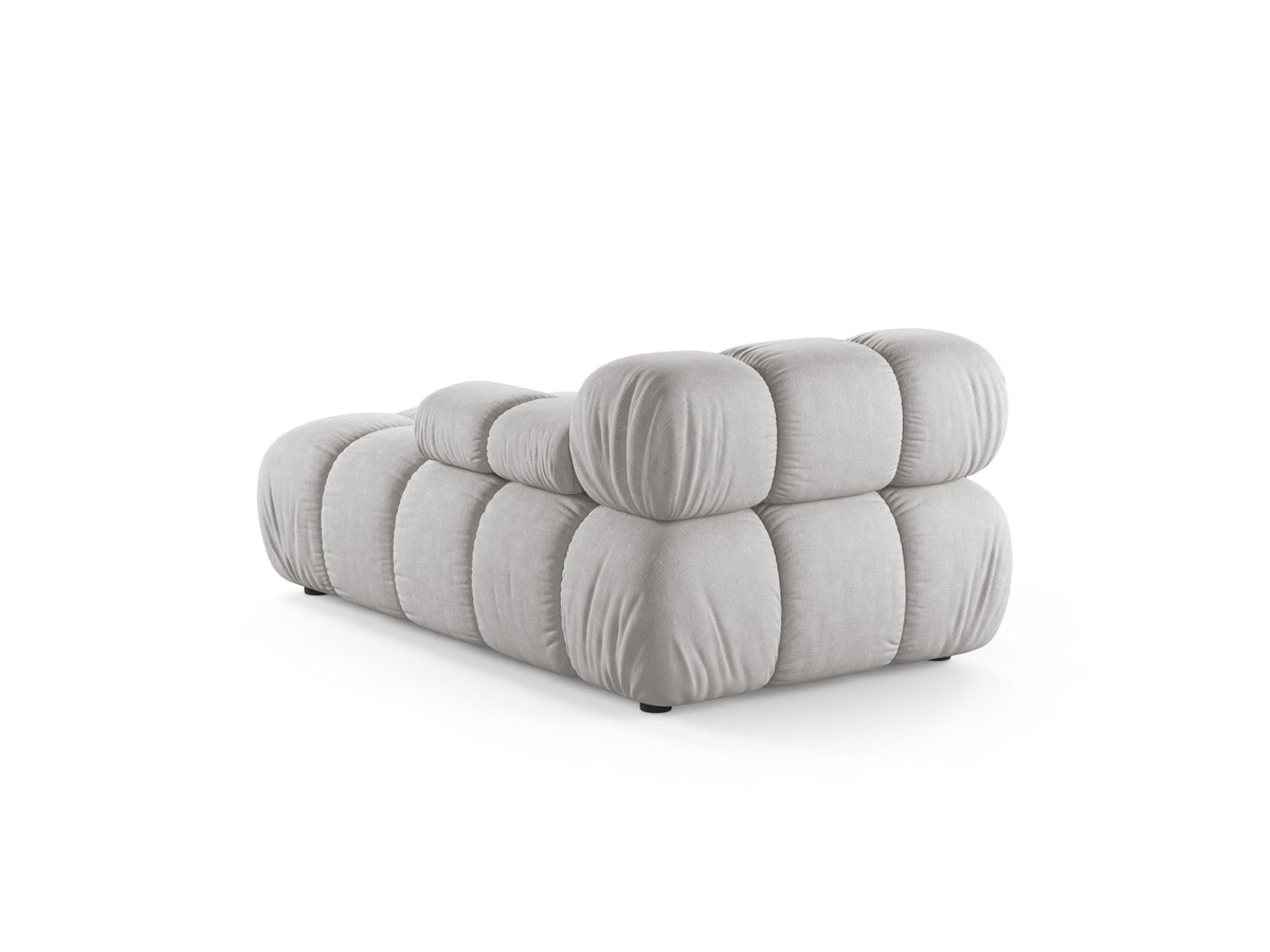 Rechthoekige BELLIS chaise longue in lichtgrijs