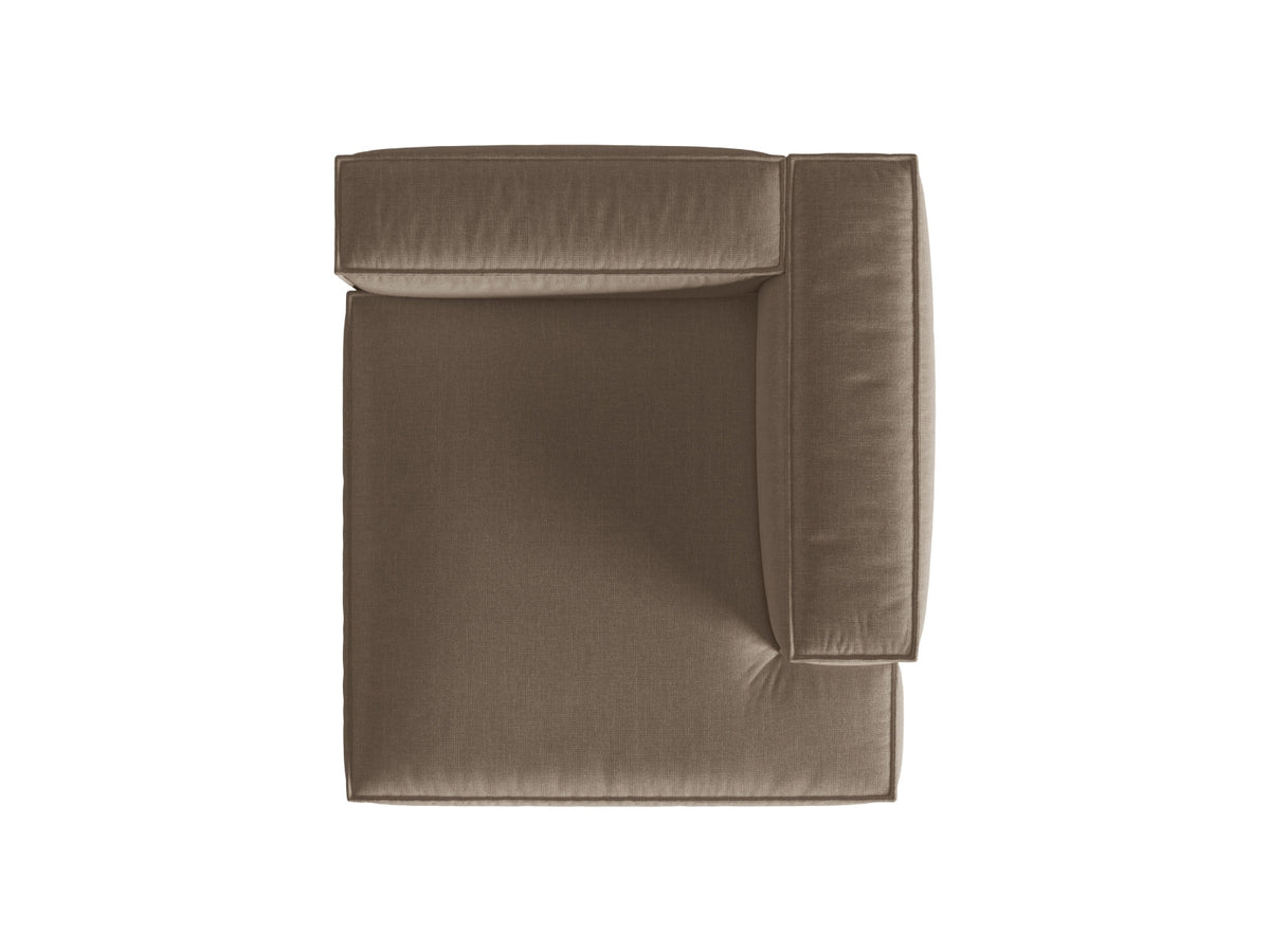 Szezlong prawostronny NURIA cappuccino – detal tkaniny