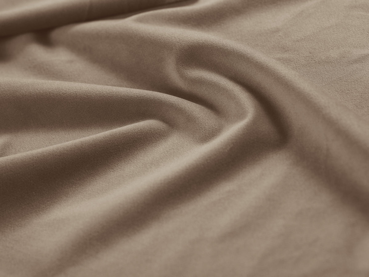 Velours chaise longue rechts BELLIS cappuccino