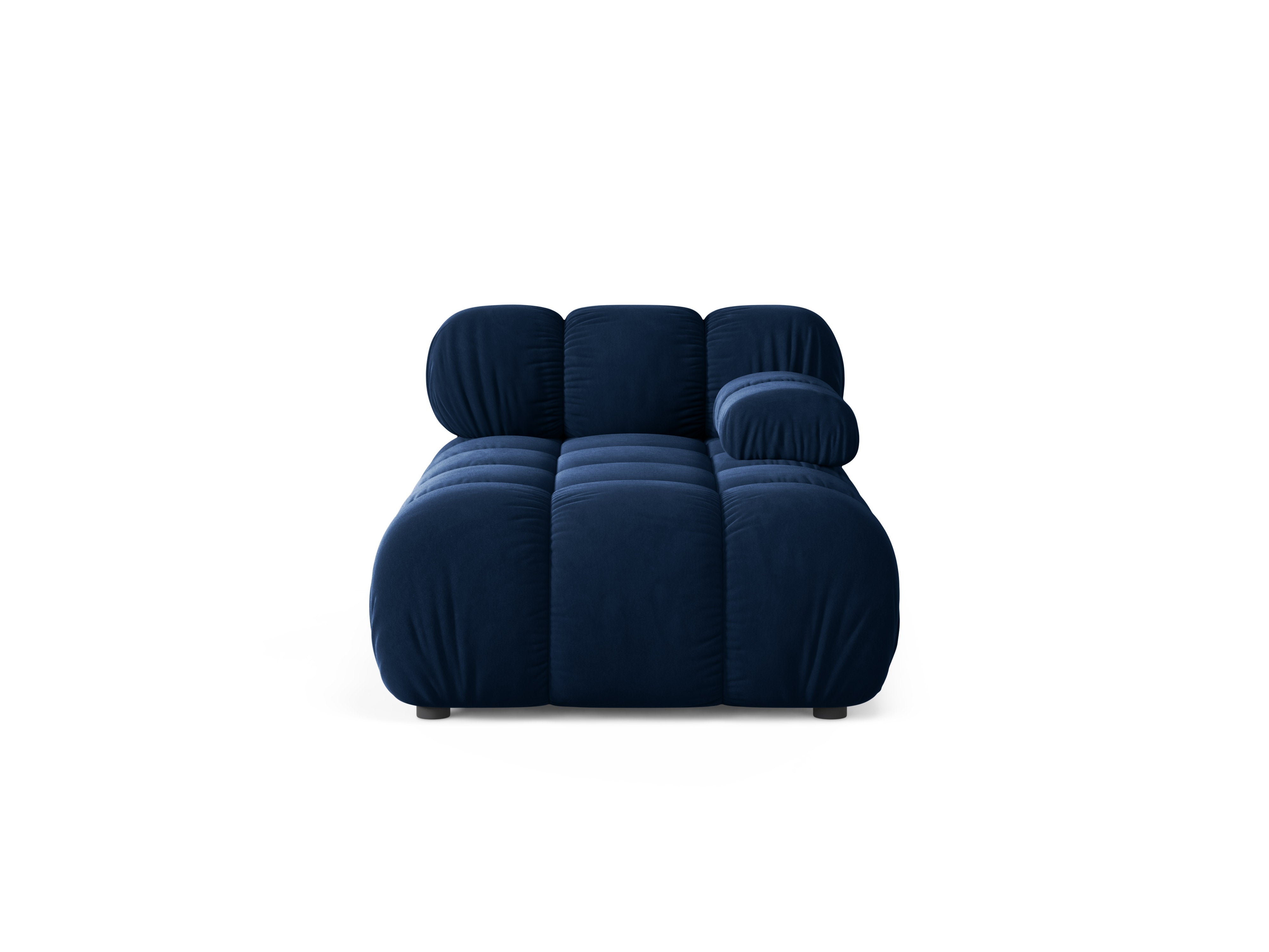 Rechterschuimfluwelen chaise longue BELLIS in koninklijk blauw