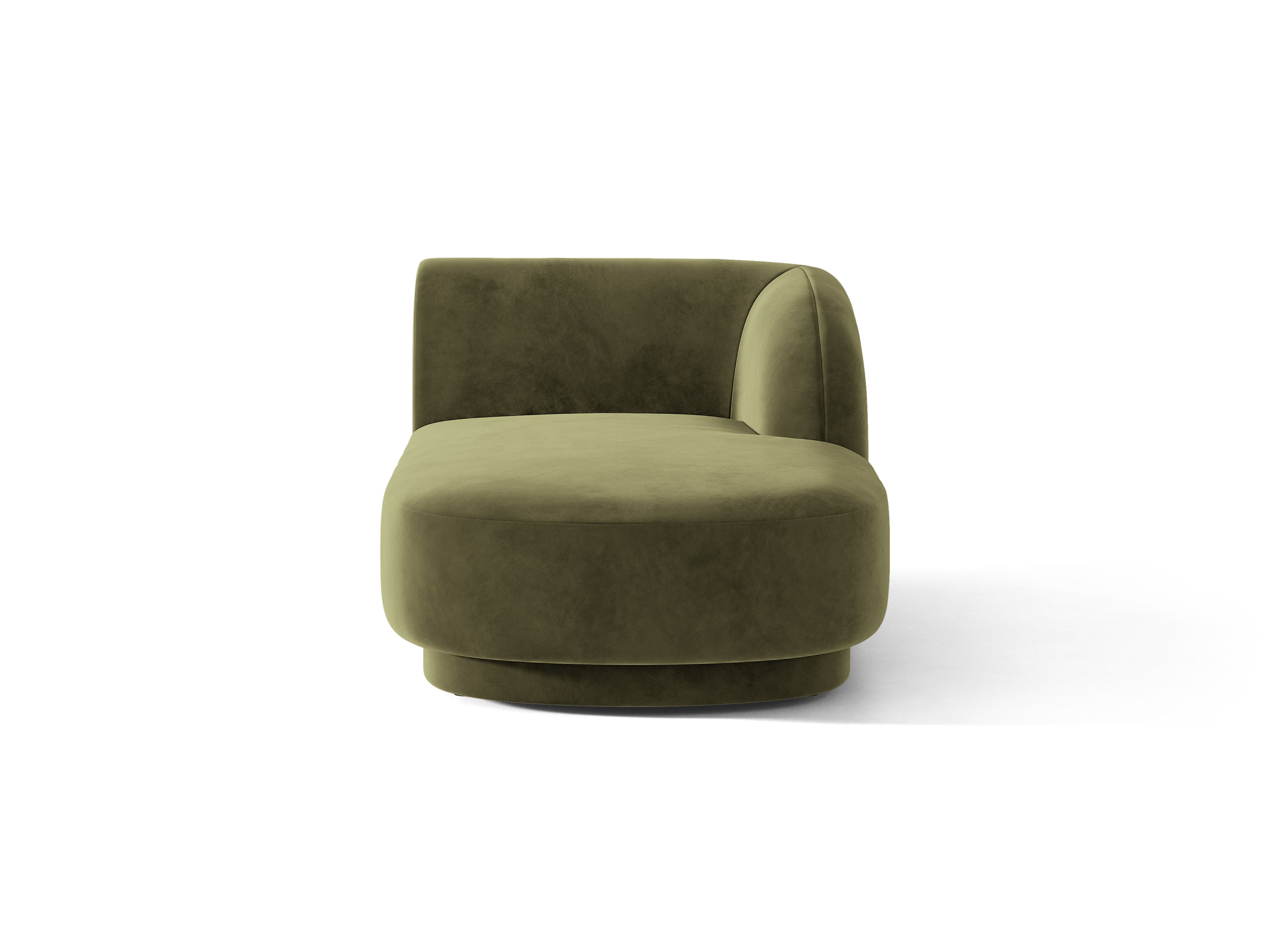 Groene rechtszijdige fluwelen chaise longue MILEY