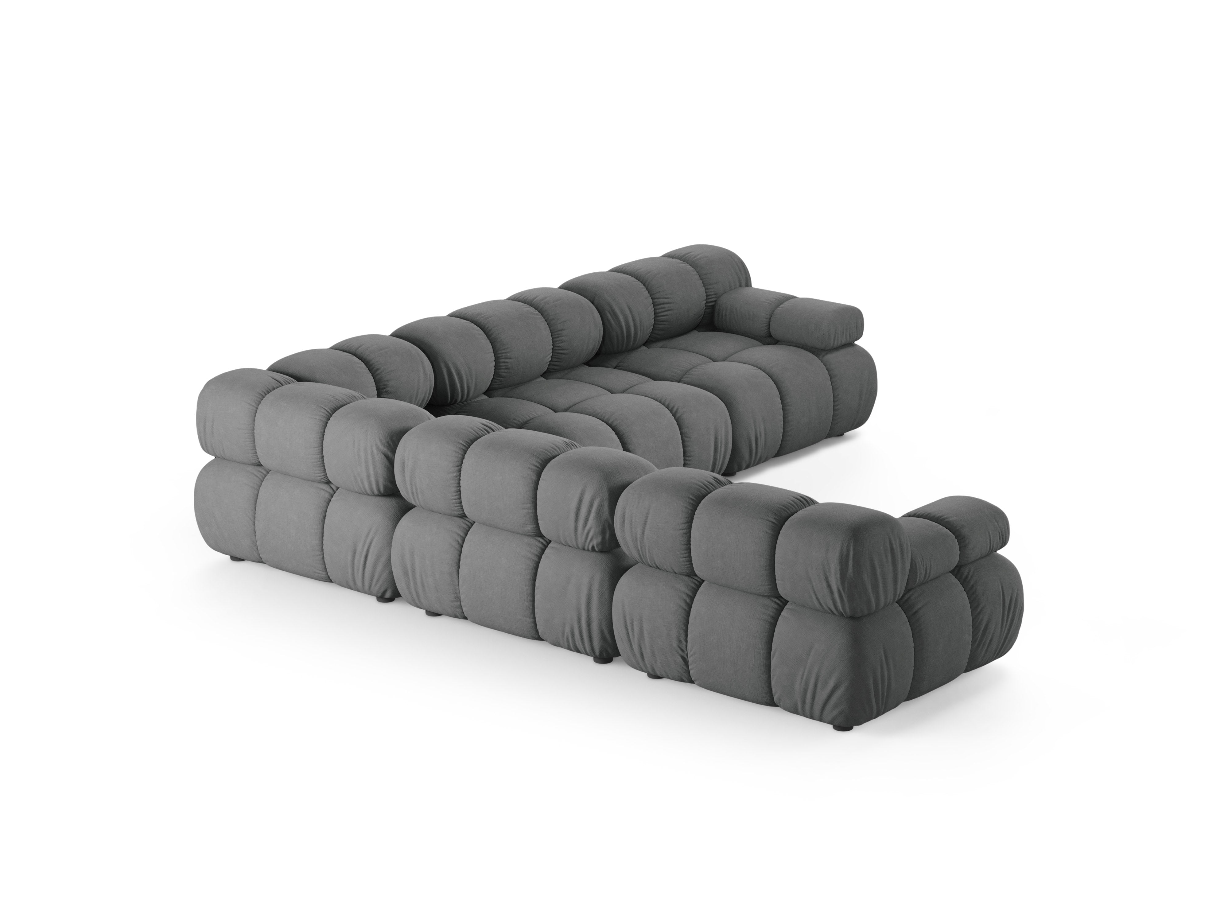 Symmetrische hoekbank BELLIS grijs
