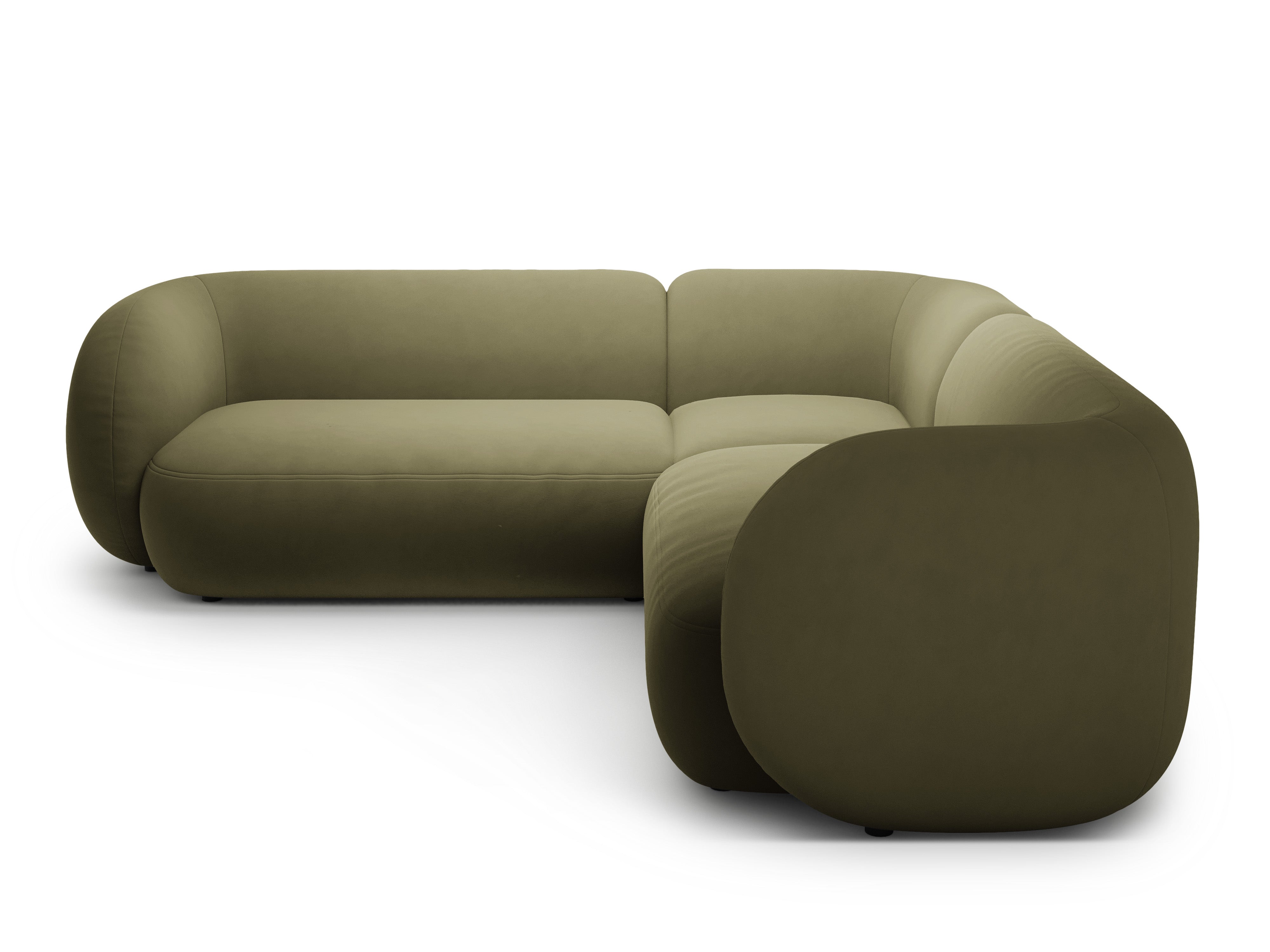 Symmetrical Velvet Corner Sofa KATE Green