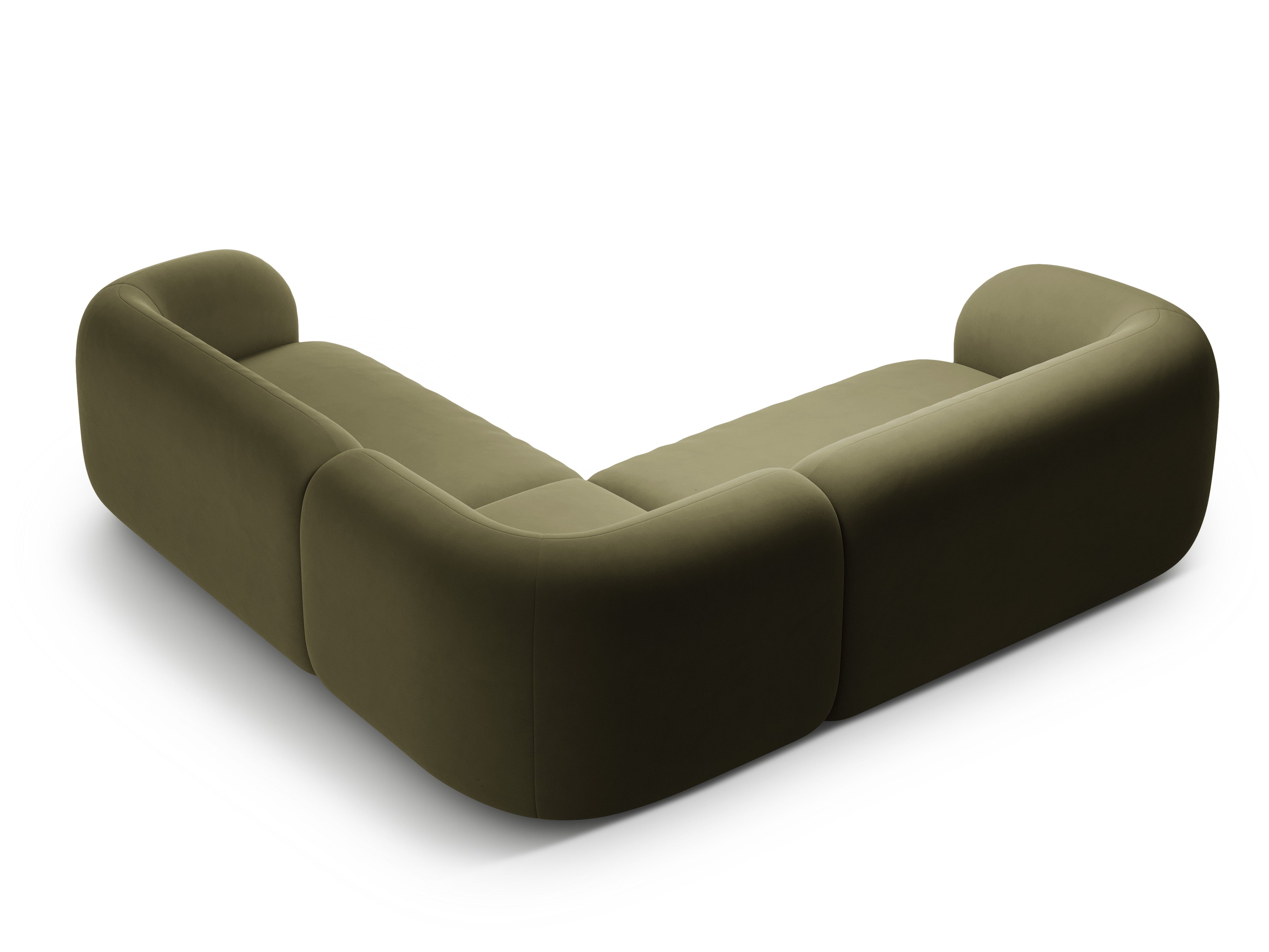 Symmetrical Velvet Corner Sofa KATE Green