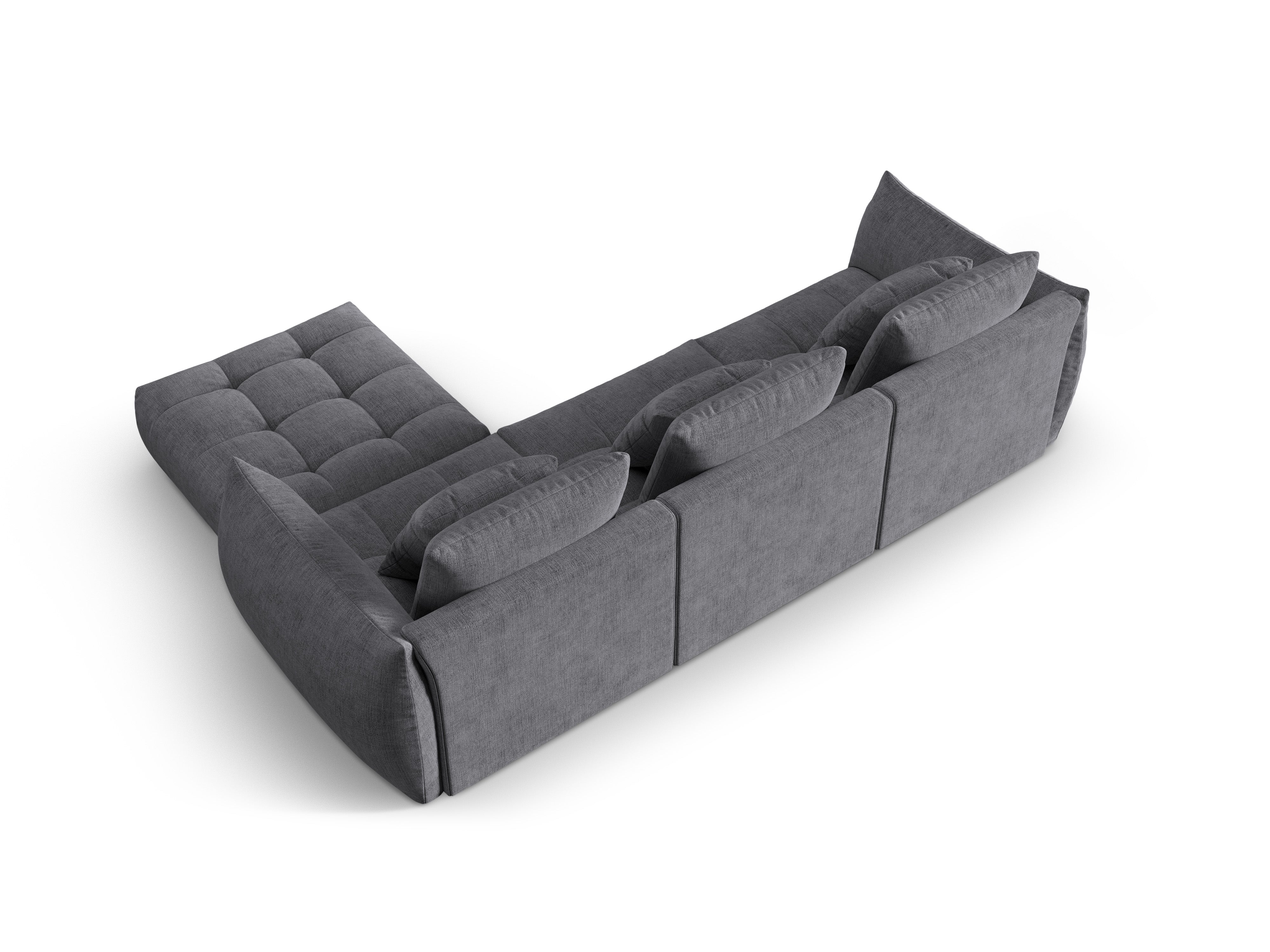 Modulares Ecksofa BLOOM graues Chenille