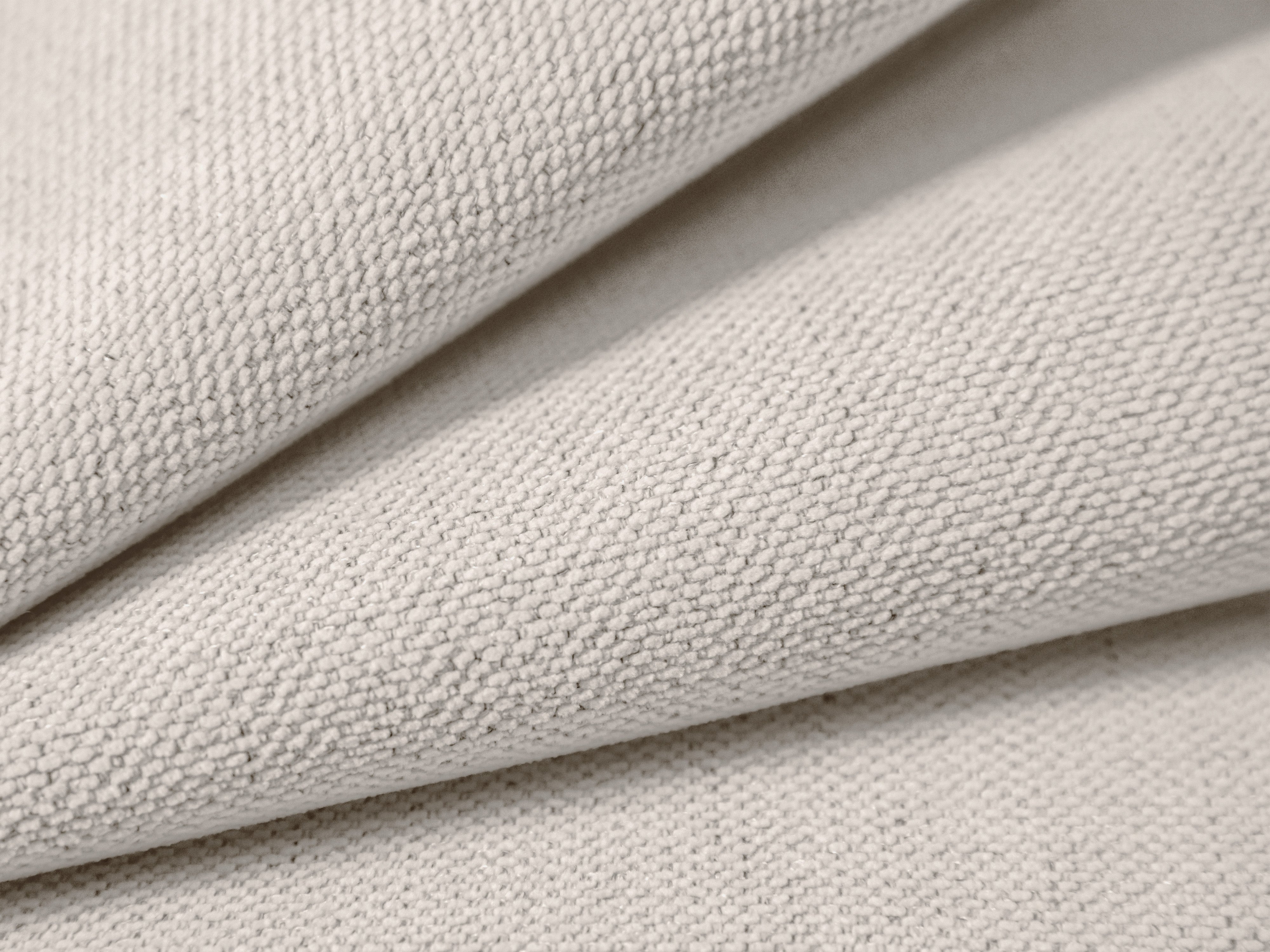 Linksseitiges 3-Sitzer-Sofa mit Schlaffunktion VICTOR in hellbeigem Chenille