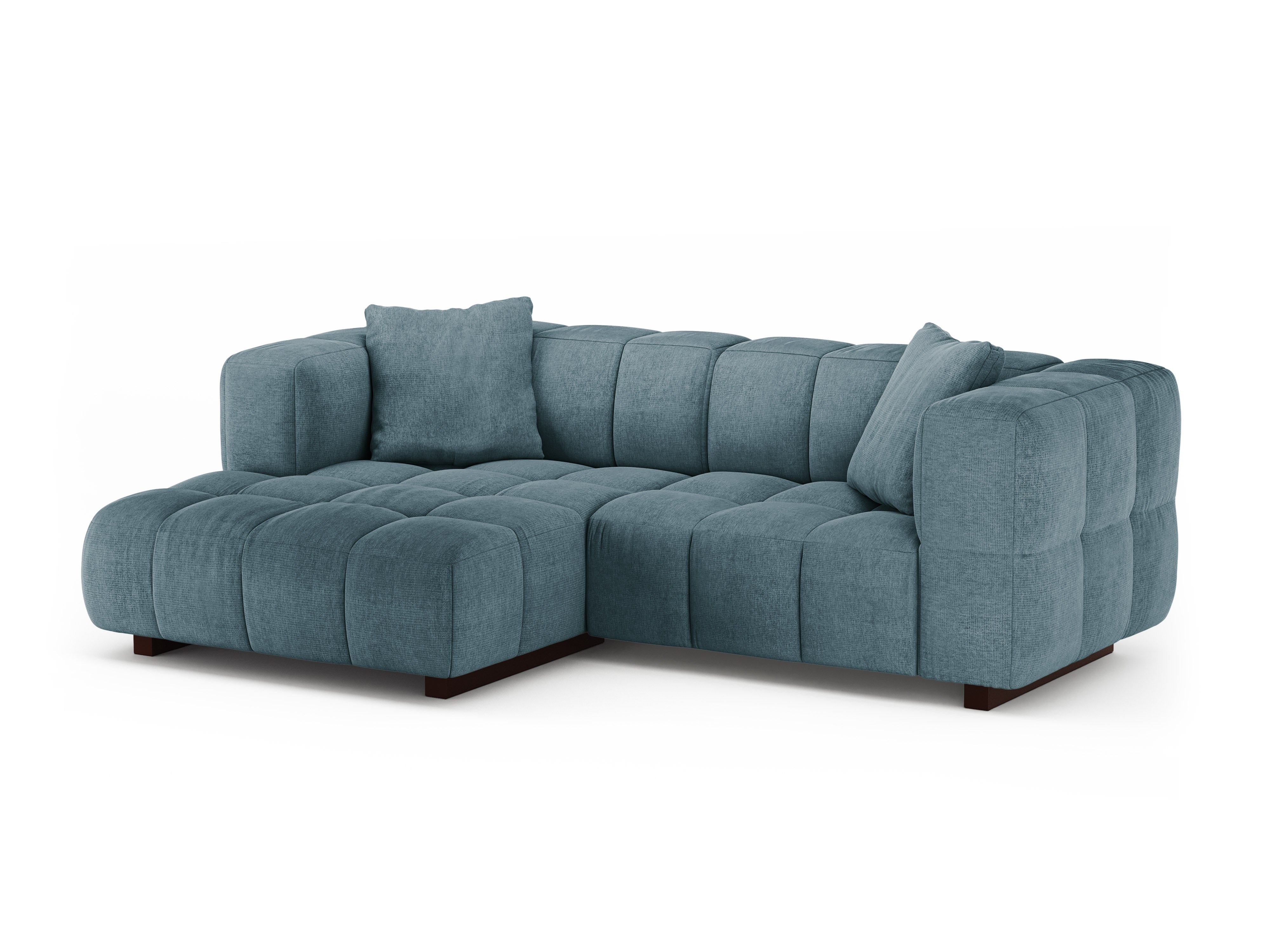 Left-facing corner sofa bed PUMA light blue