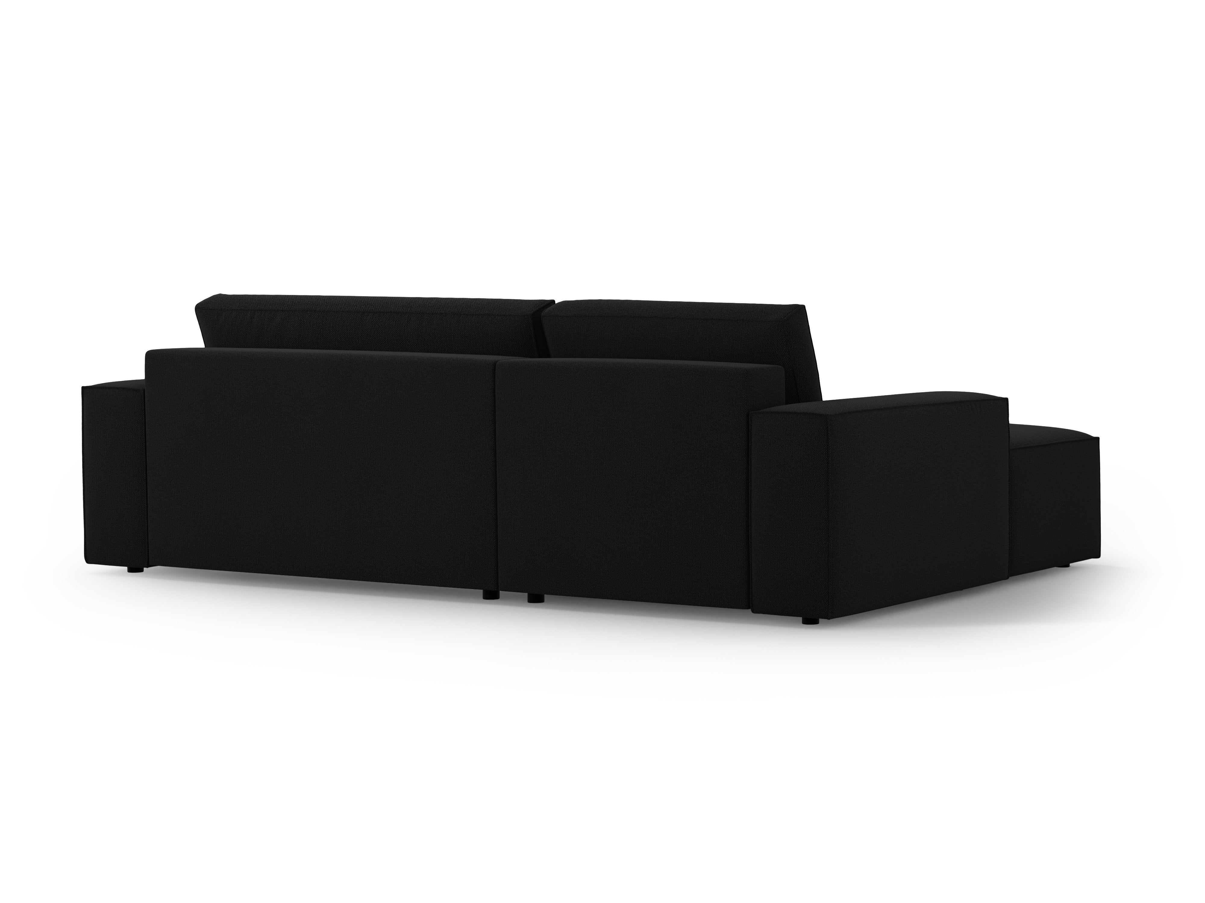 Left-sided corner sofa bed JODIE black