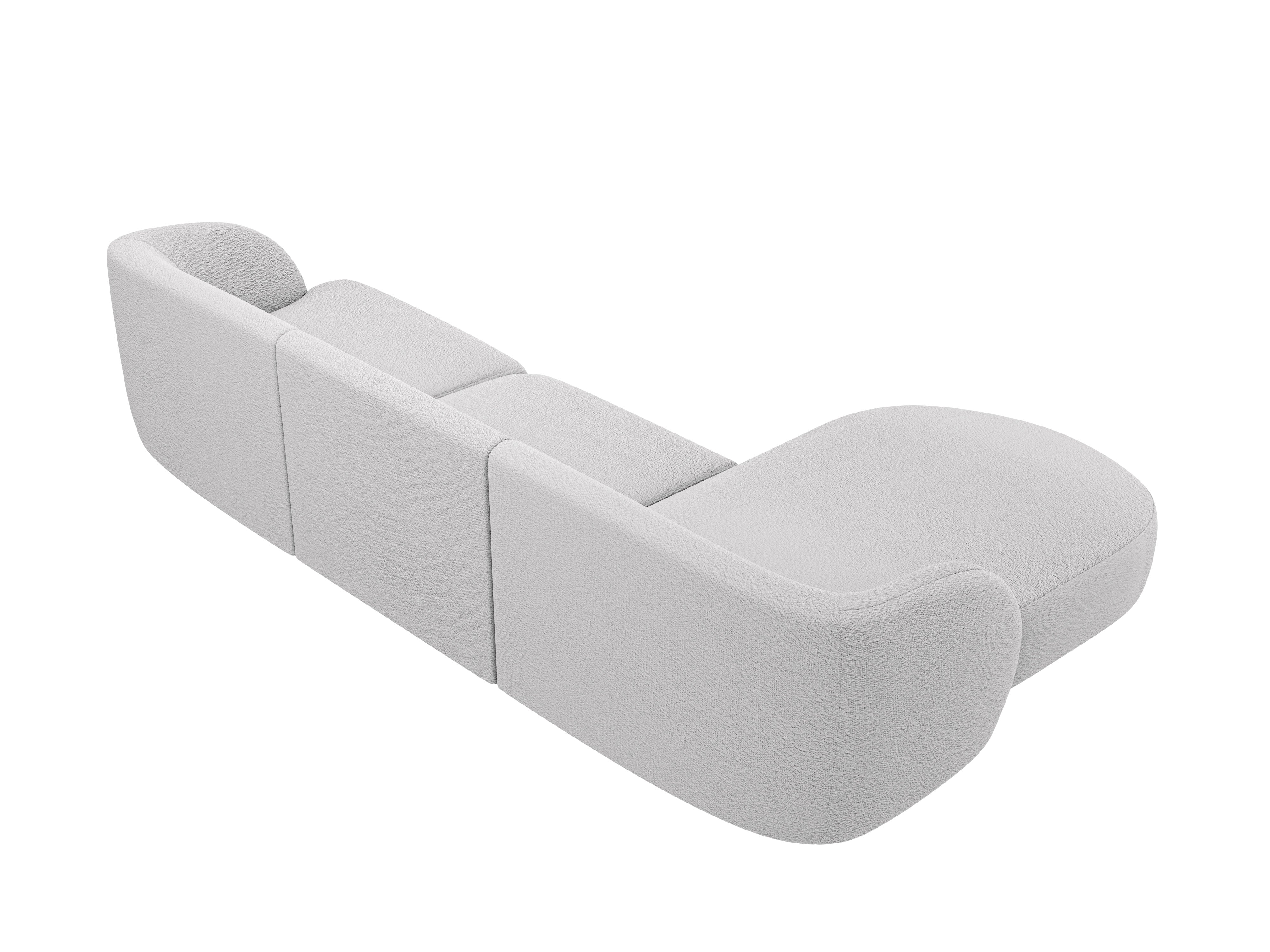 Narożnik 4-osobowy lewostronny MILEY jasnoszary boucle