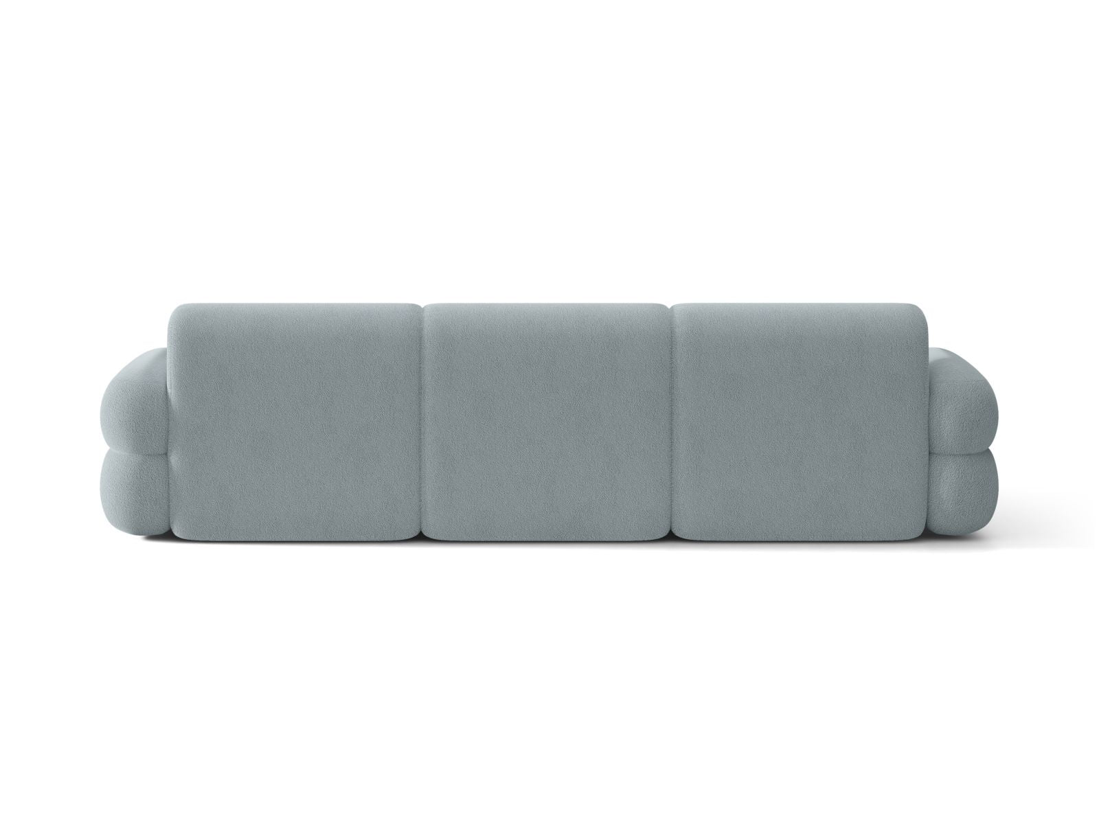 Linker hoek NEO in lichtblauwe boucle