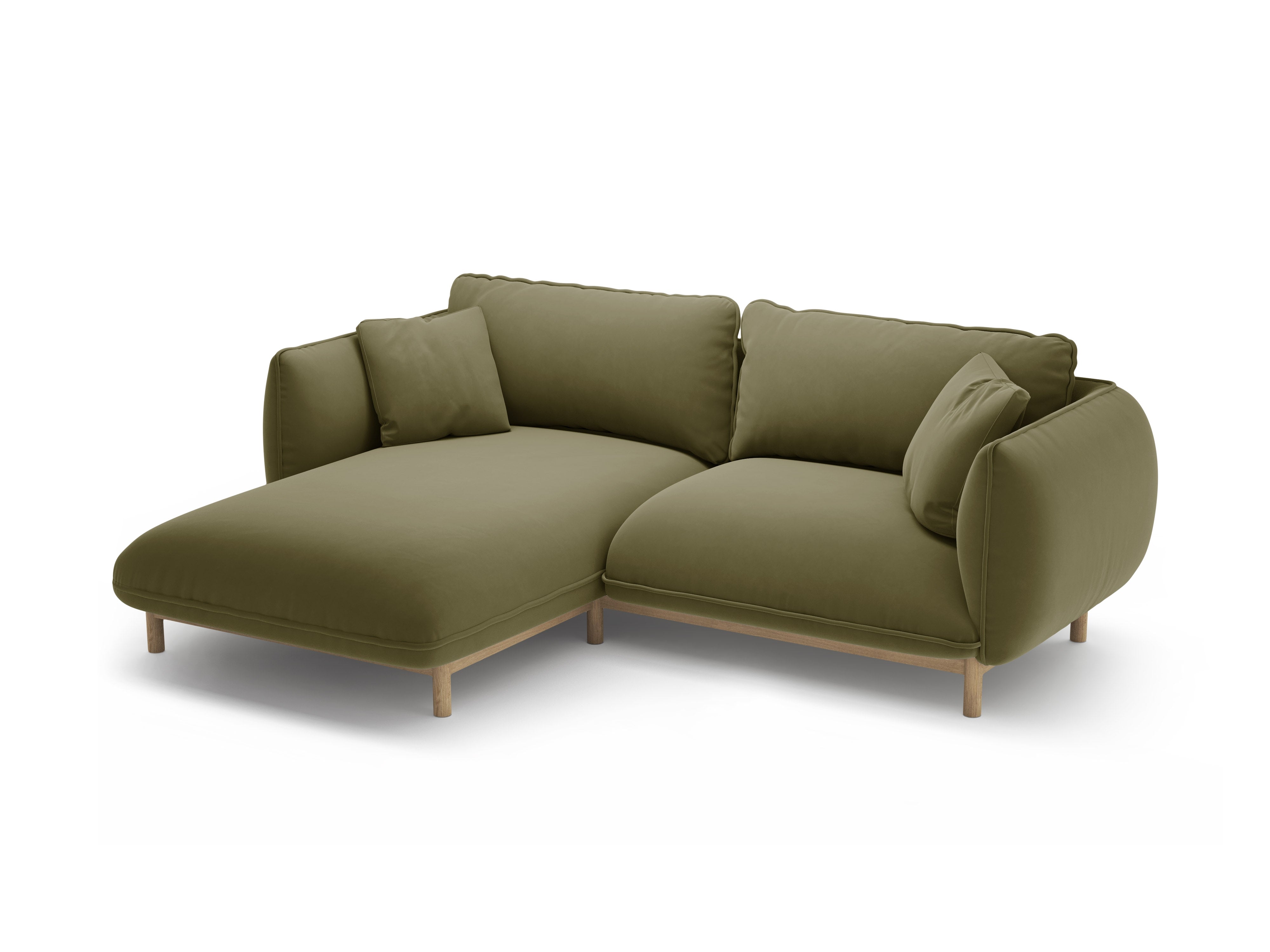 Samt-Ecksofa links ADA hellgrün