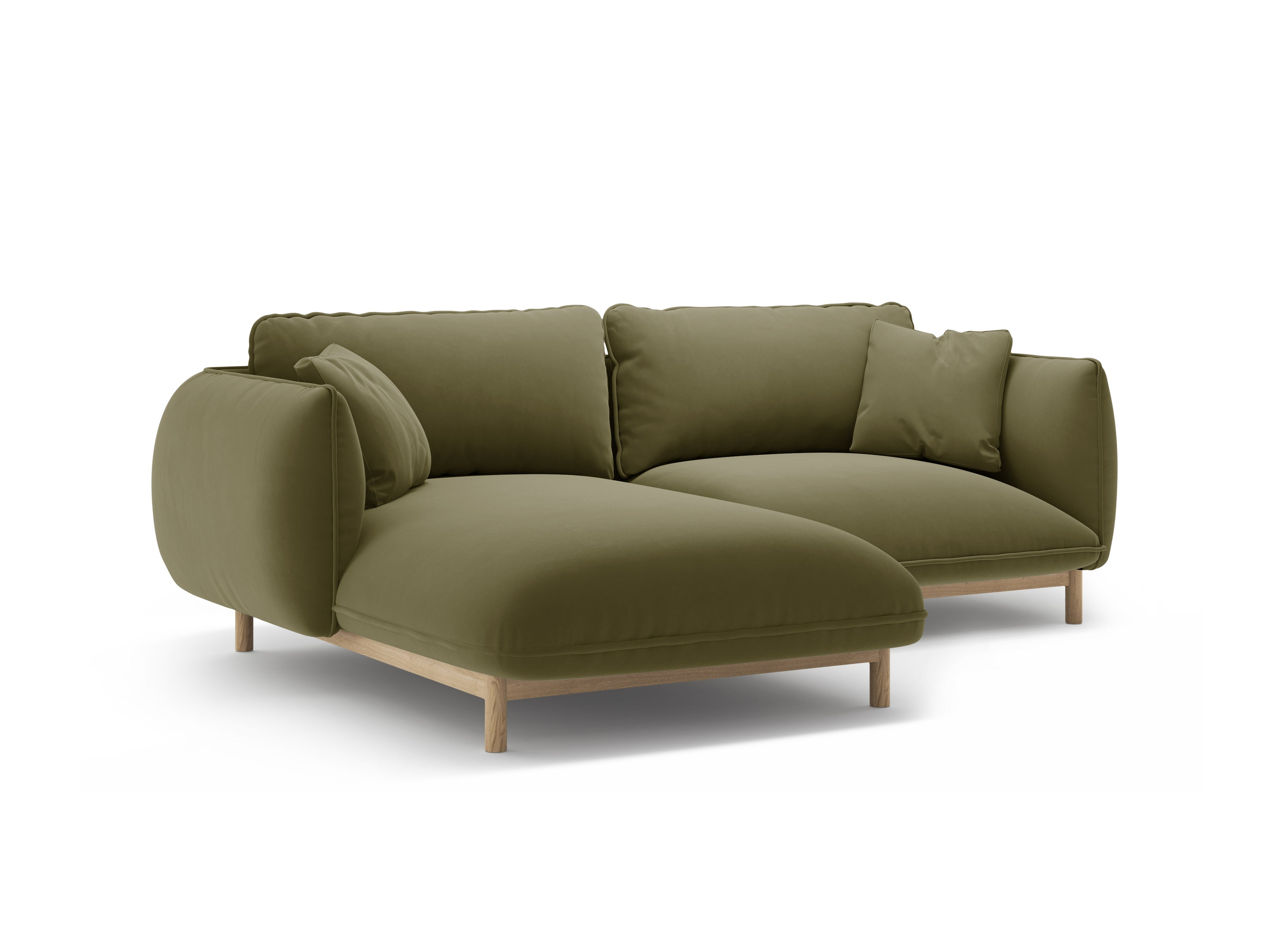 Samt-Ecksofa links ADA hellgrün