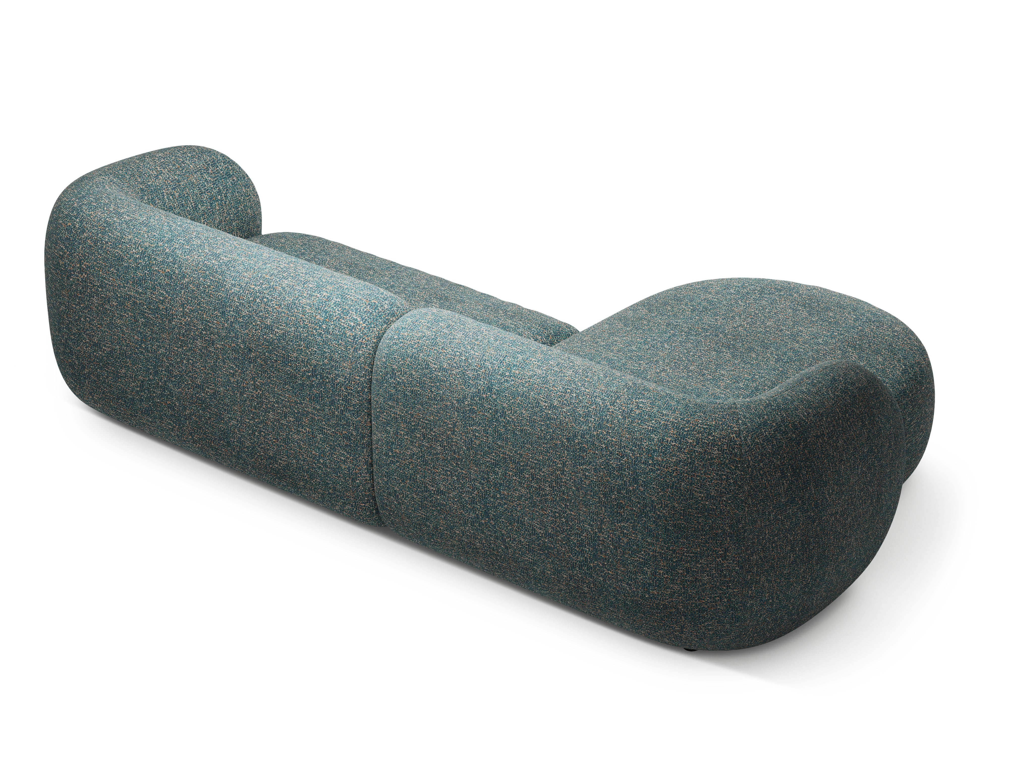 Linksseitiges 3-Sitzer-Sofa KATE in blauer Melange