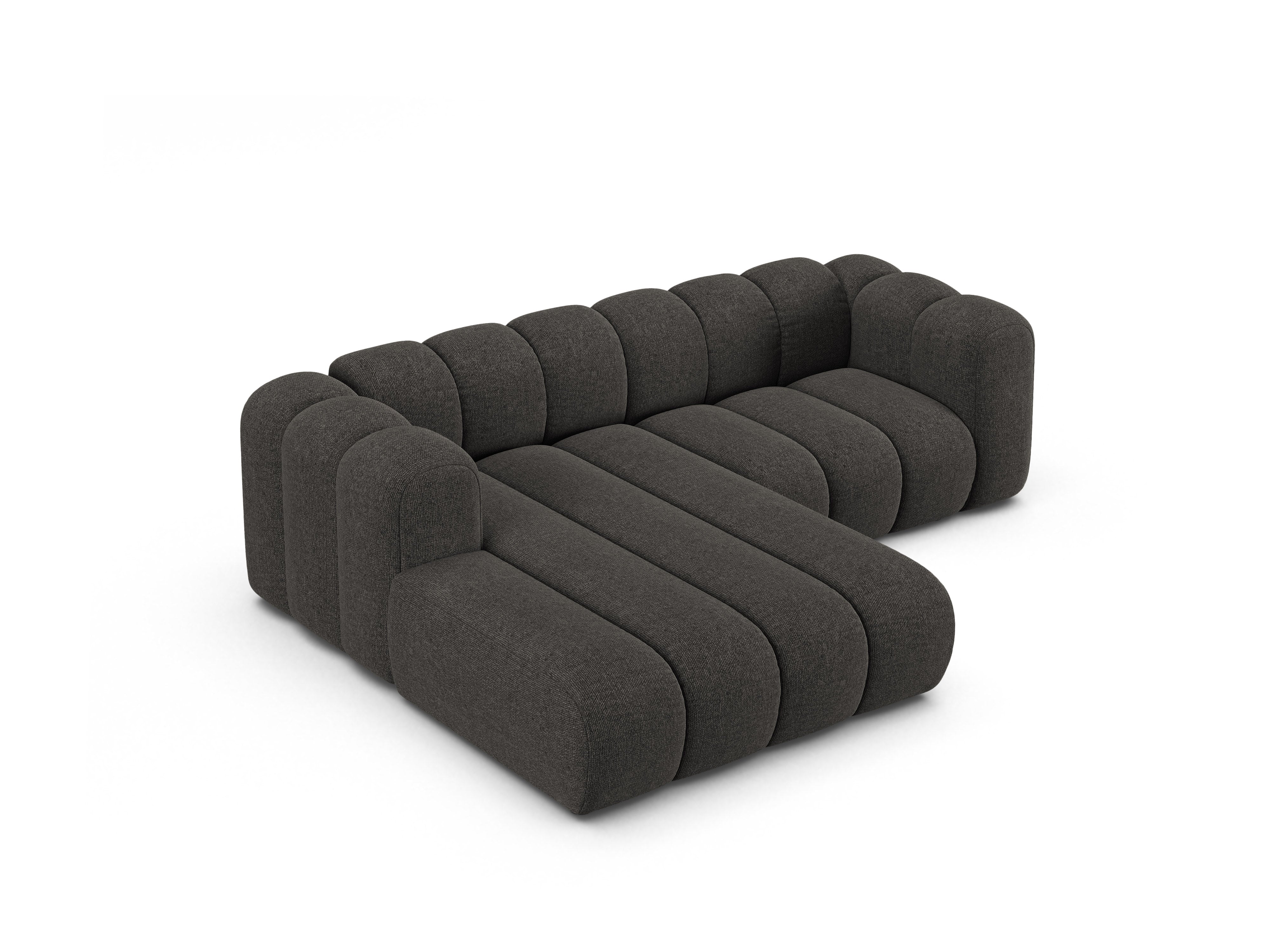 Narożnik 3-osobowy lewostronny LUPINE szary szenil – sofa narożna
