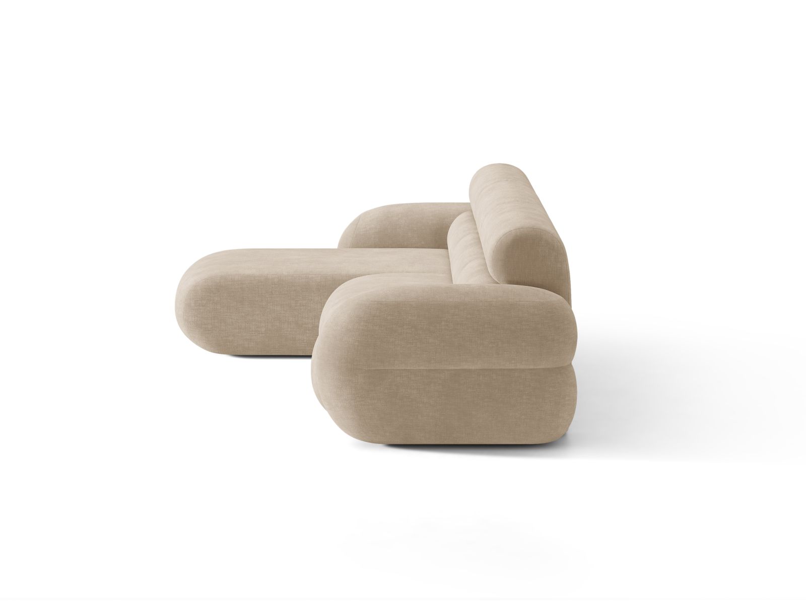 Linker NEO hoekbank in beige chenille