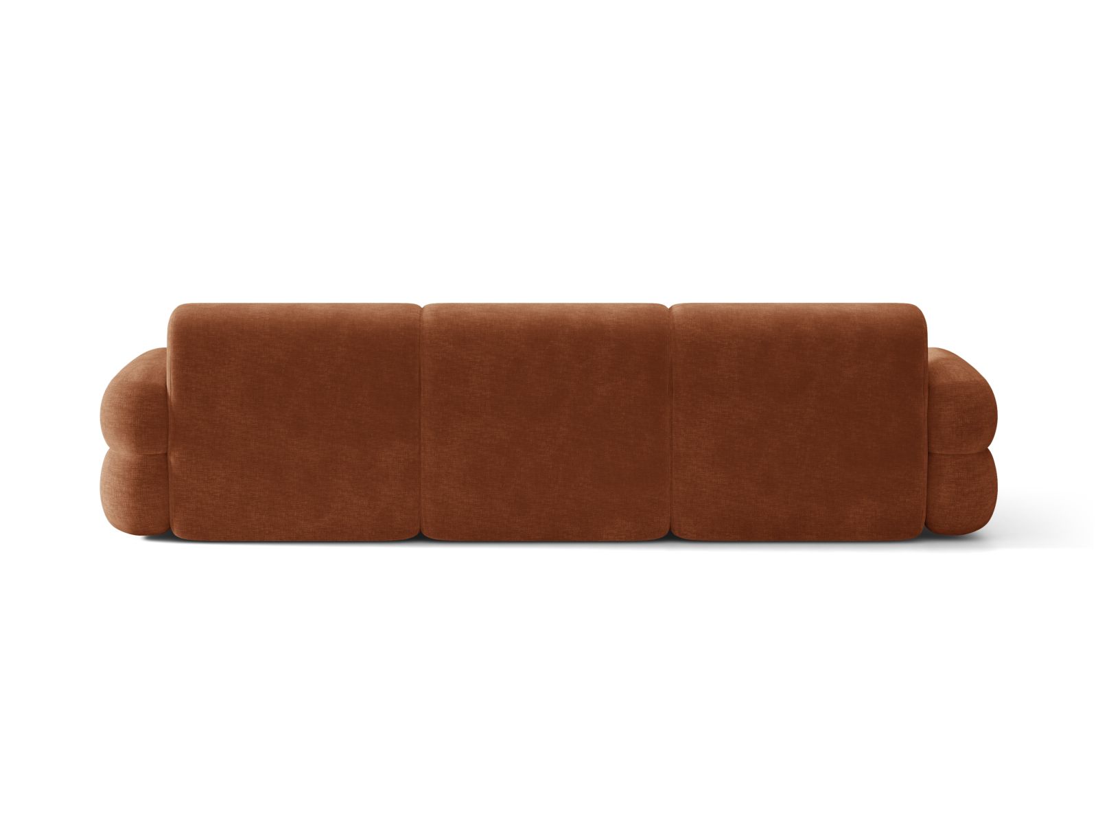 Linker hoekbank NEO in baksteen chenille