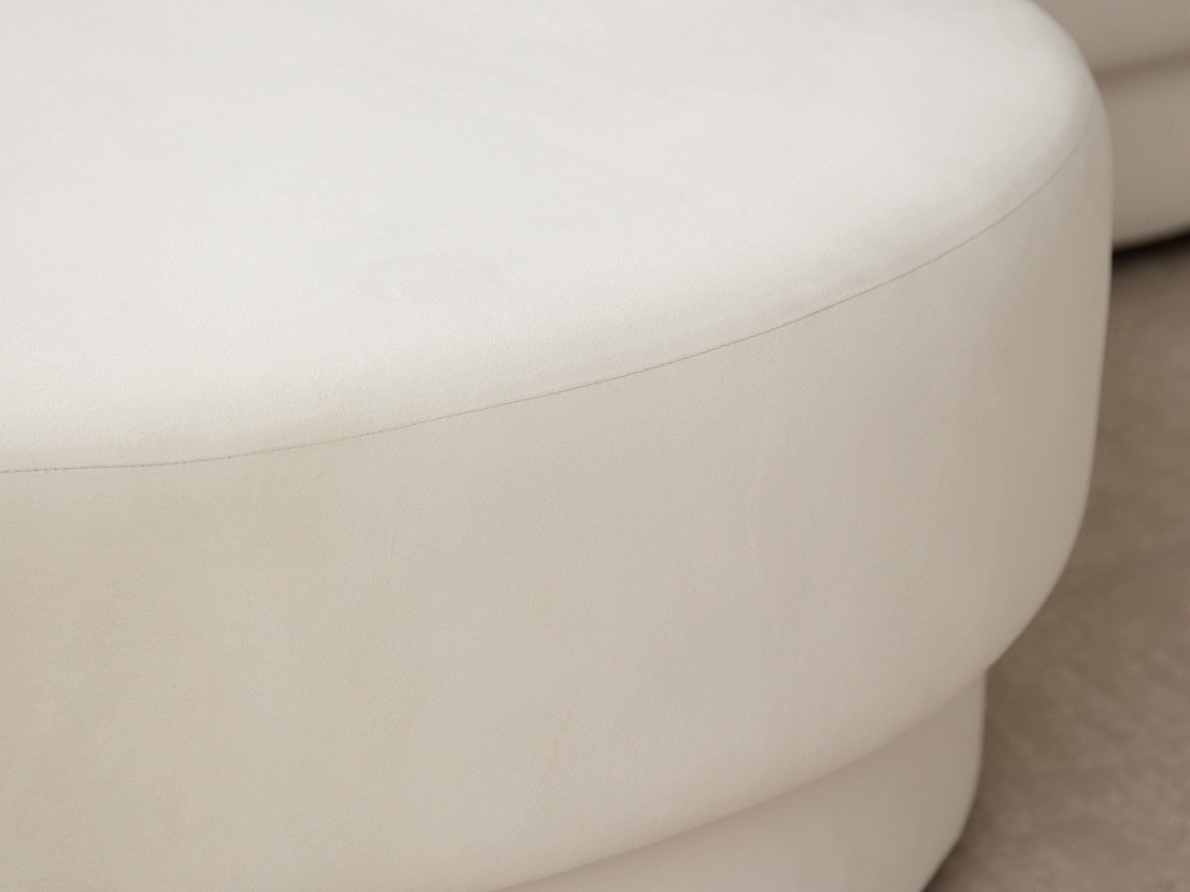 Rechthoekige 2-persoons chaise longue MILEY lichtgrijze boucle