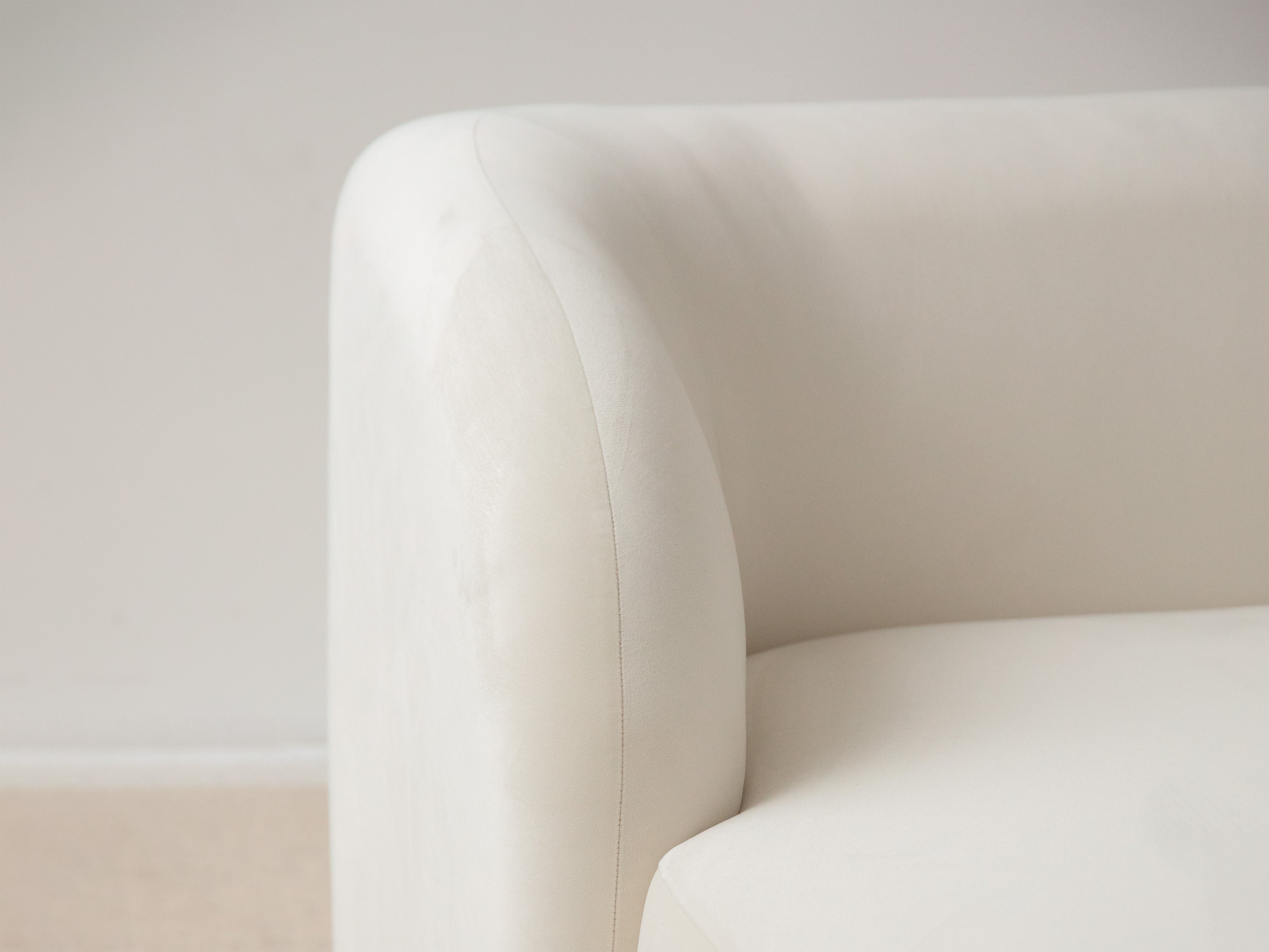 4-seater right-facing corner sofa MILEY ivory chenille