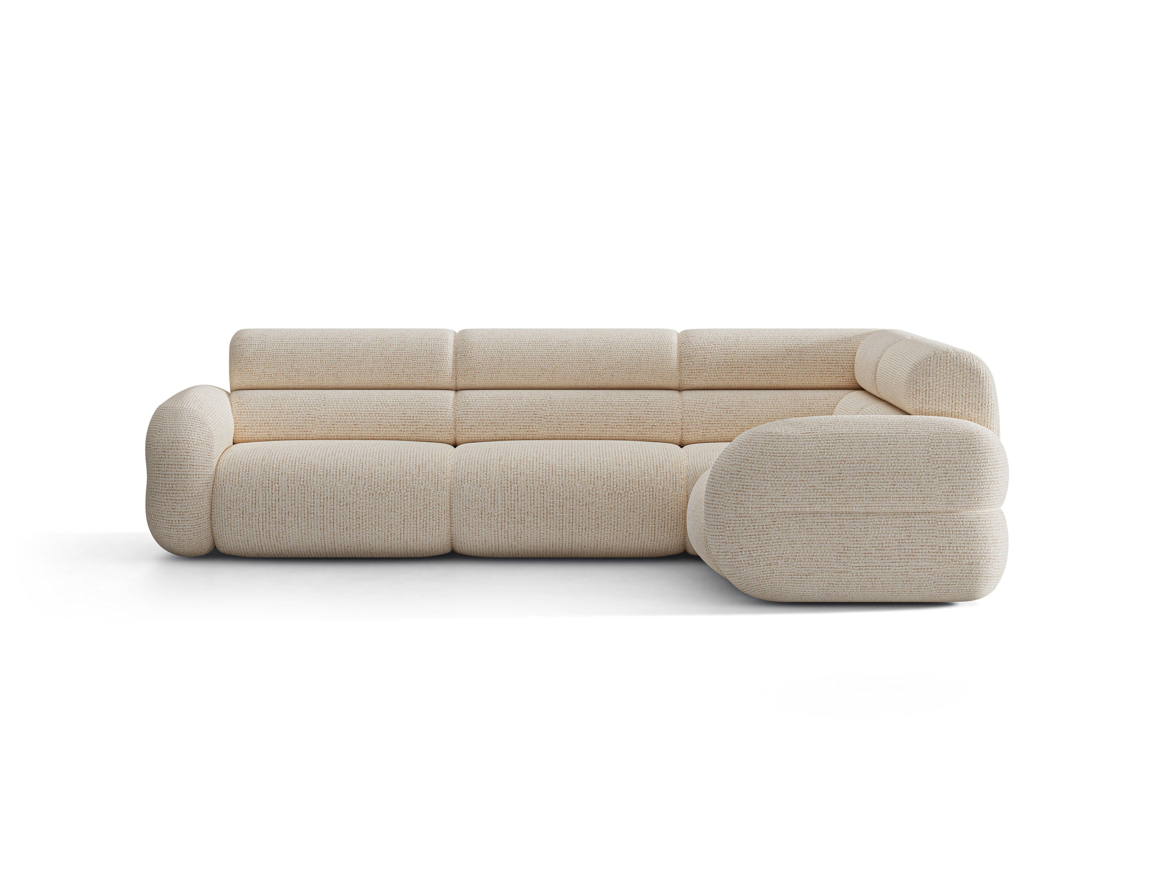 Rechthoekige L-bank NEO in beige melange