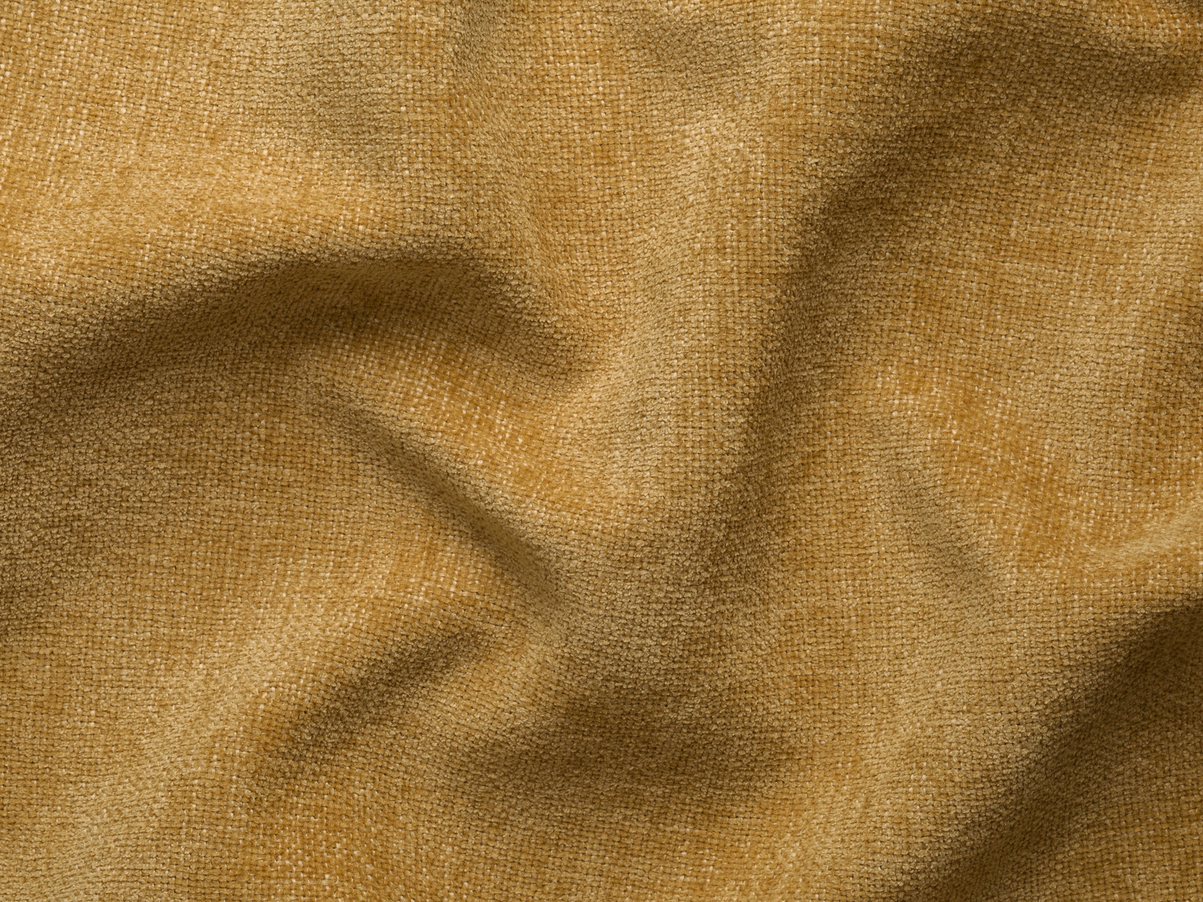 Linker 3-zits hoekbank JODIE in mosterdkleurige tweed