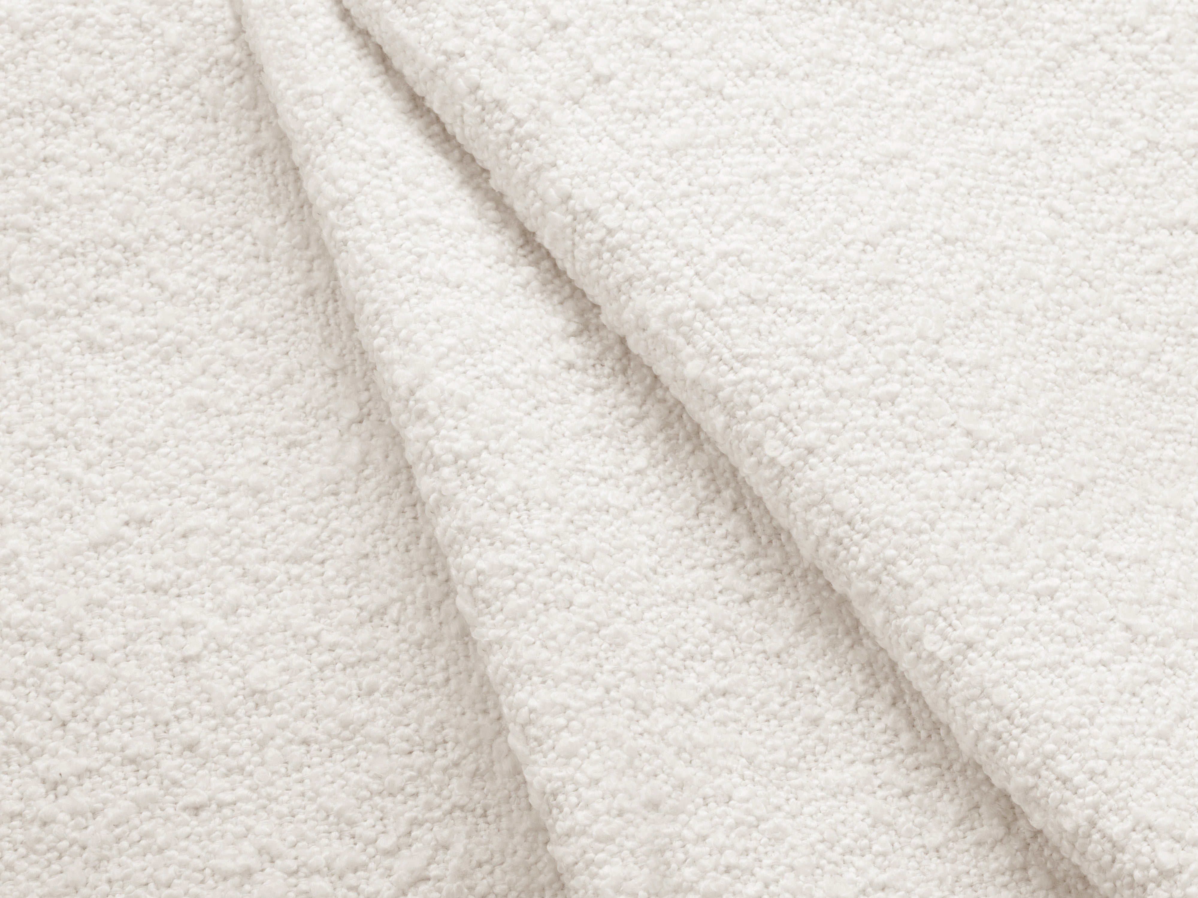 Rechtsseitige 2-Sitzer-Eckcouch KATE weiß Boucle