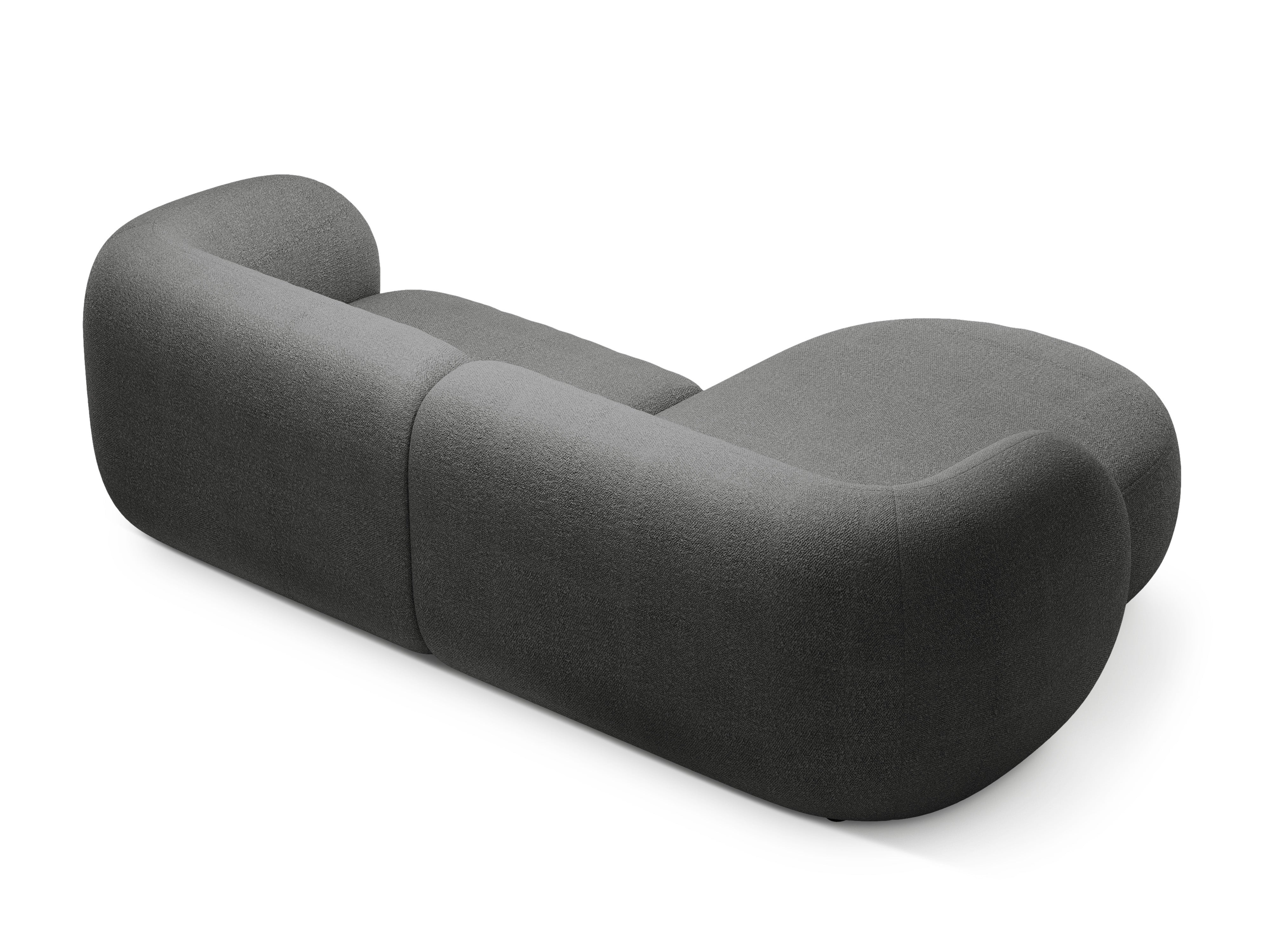 Links hoekbank voor 2 personen KATE donkergrijze boucle