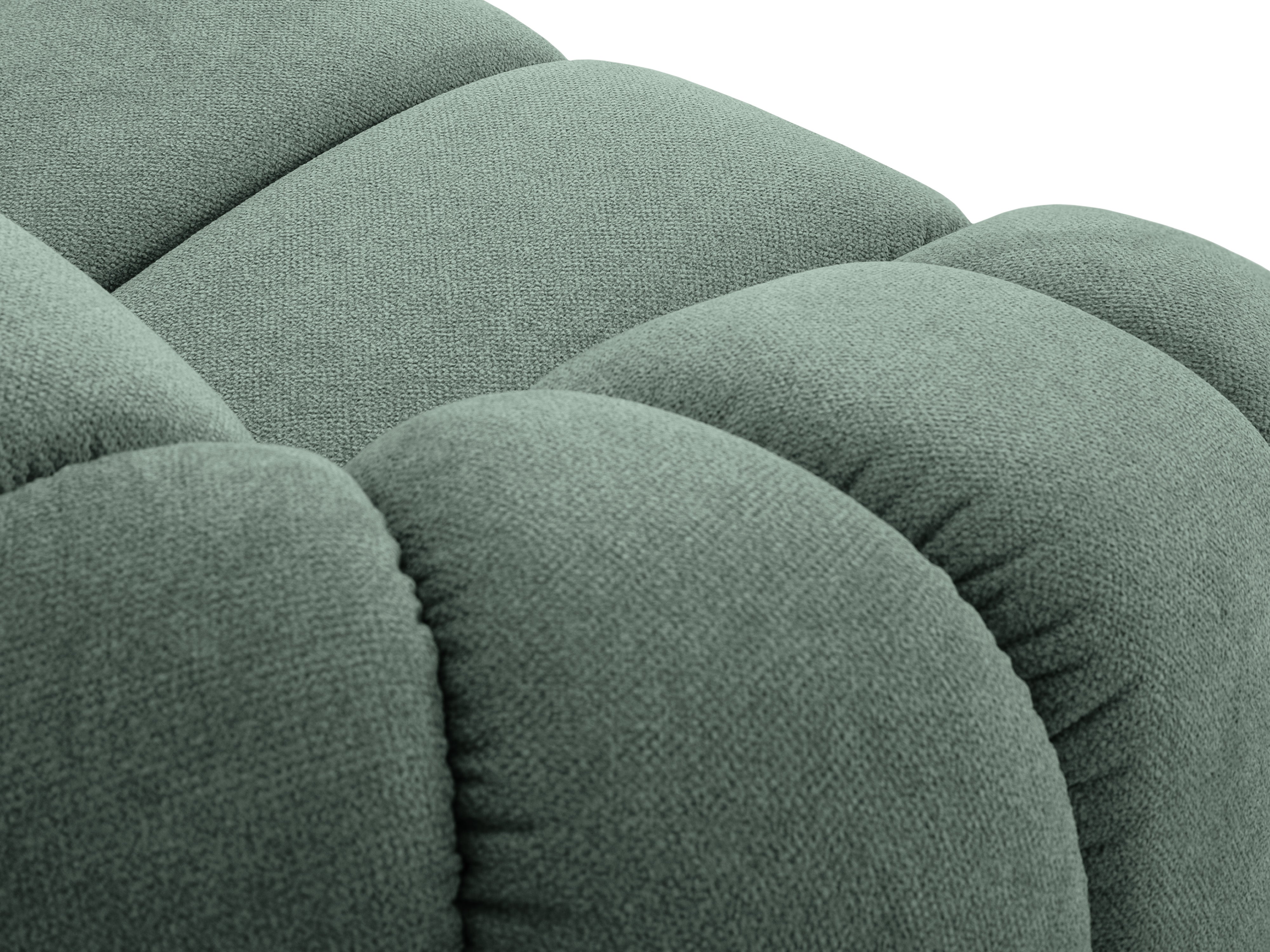3-seater left-facing corner sofa DIANA mint chenille
