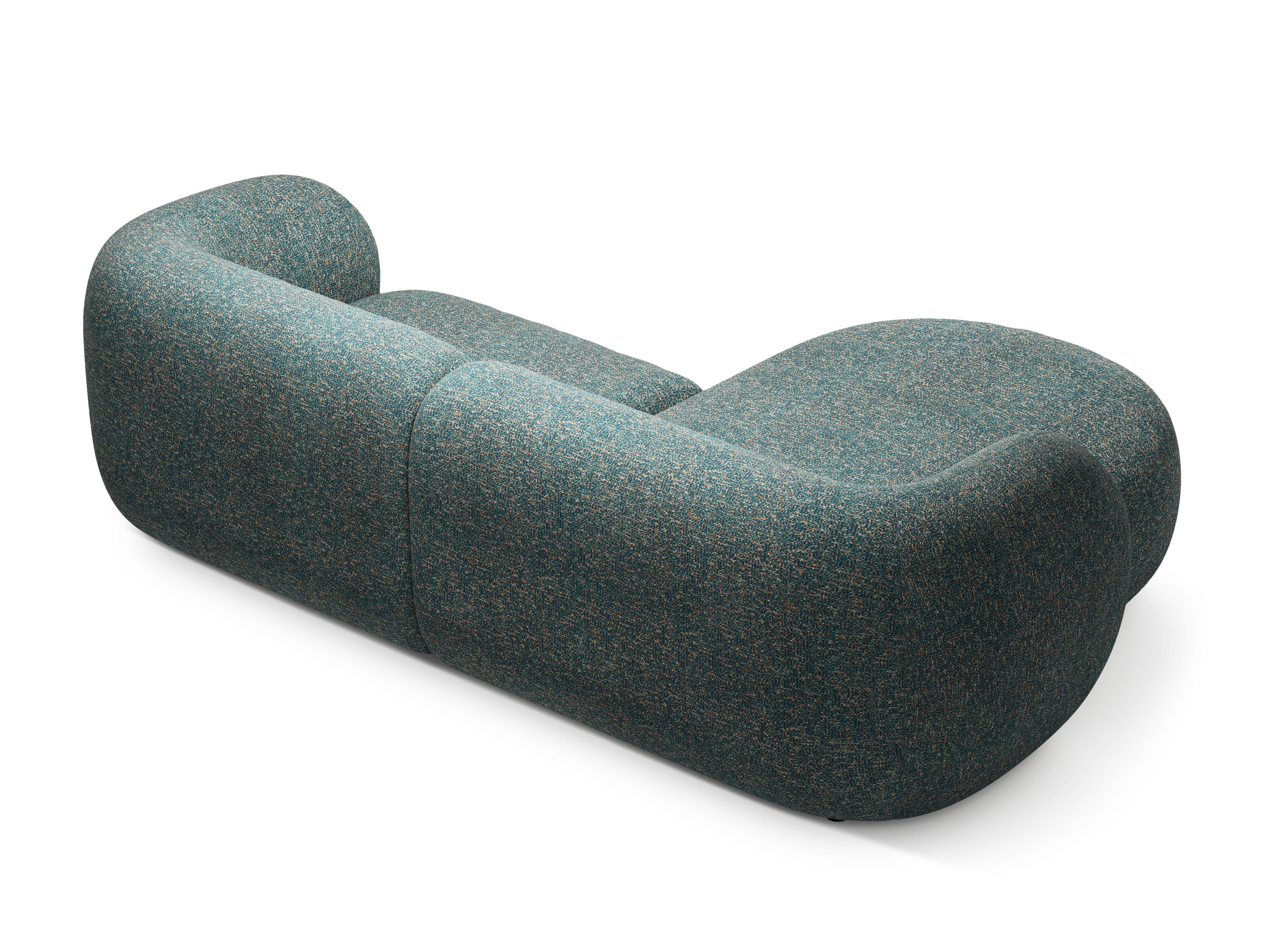 Left-sided 2-seater corner sofa KATE blue mélange