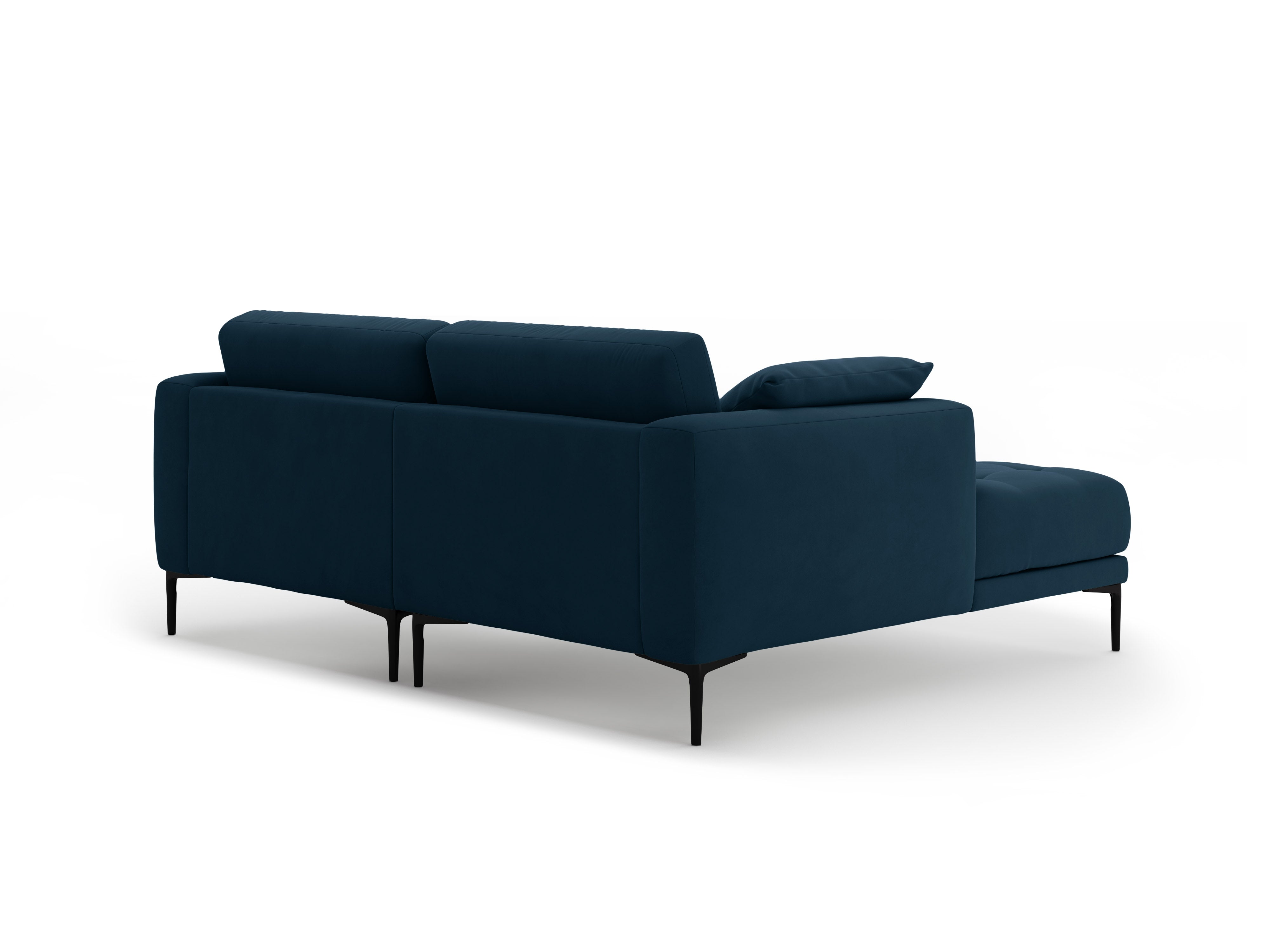 Sofa linkeckig aus Samt BEMY in königsblau